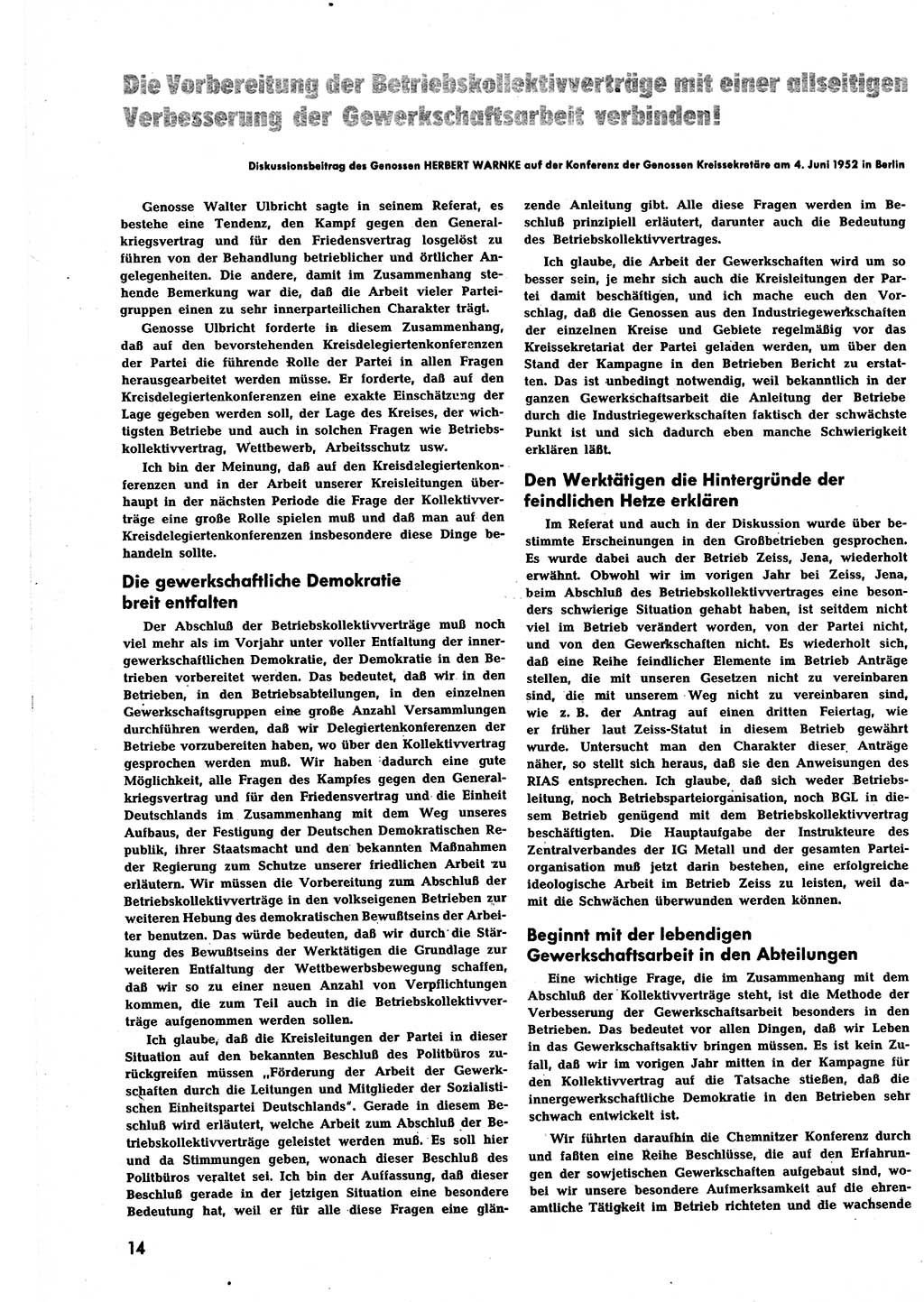 Neuer Weg (NW), Halbmonatsschrift für aktuelle Fragen der Arbeiterbewegung [Zentralkomitee (ZK) Sozialistische Einheitspartei Deutschlands (SED)], 7. Jahrgang [Deutsche Demokratische Republik (DDR)] 1952, Heft 13/14 (NW ZK SED DDR 1952, H. 13/14)