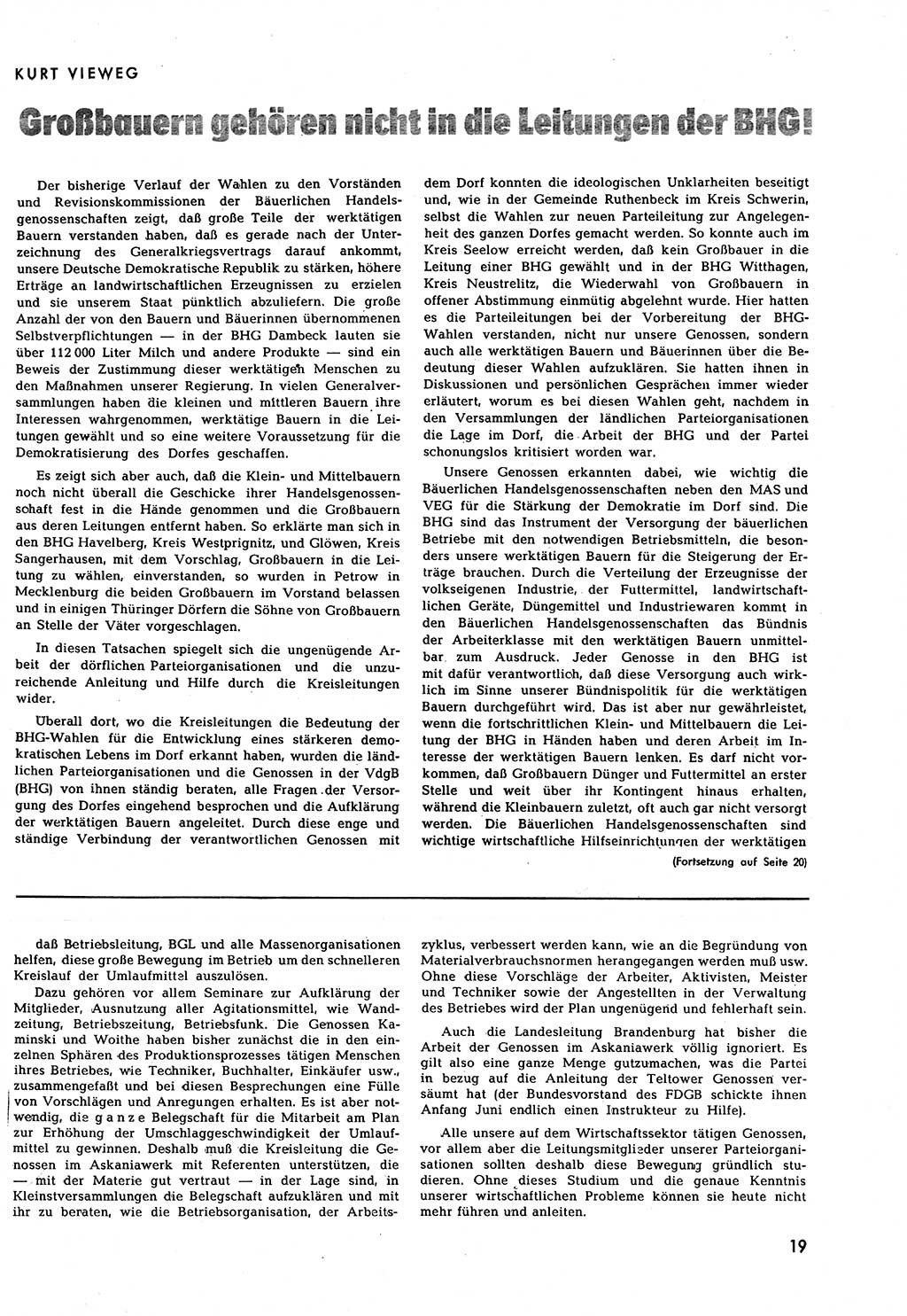 Neuer Weg (NW), Halbmonatsschrift für aktuelle Fragen der Arbeiterbewegung [Zentralkomitee (ZK) Sozialistische Einheitspartei Deutschlands (SED)], 7. Jahrgang [Deutsche Demokratische Republik (DDR)] 1952, Heft 13/19 (NW ZK SED DDR 1952, H. 13/19)