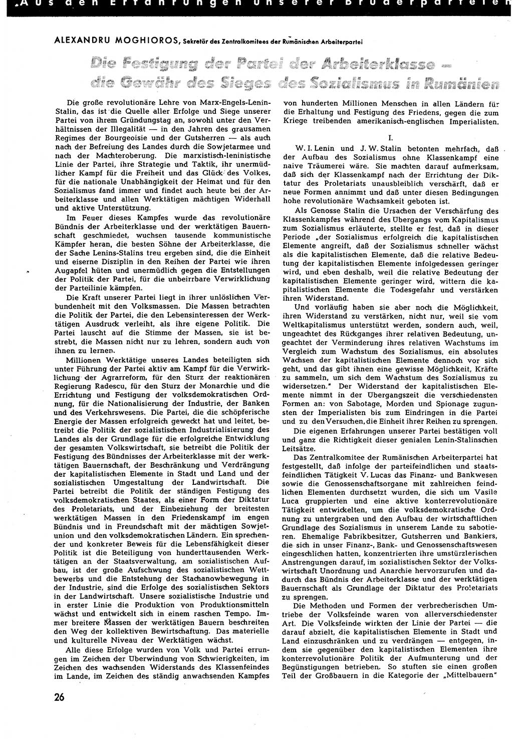 Neuer Weg (NW), Halbmonatsschrift für aktuelle Fragen der Arbeiterbewegung [Zentralkomitee (ZK) Sozialistische Einheitspartei Deutschlands (SED)], 7. Jahrgang [Deutsche Demokratische Republik (DDR)] 1952, Heft 13/26 (NW ZK SED DDR 1952, H. 13/26)