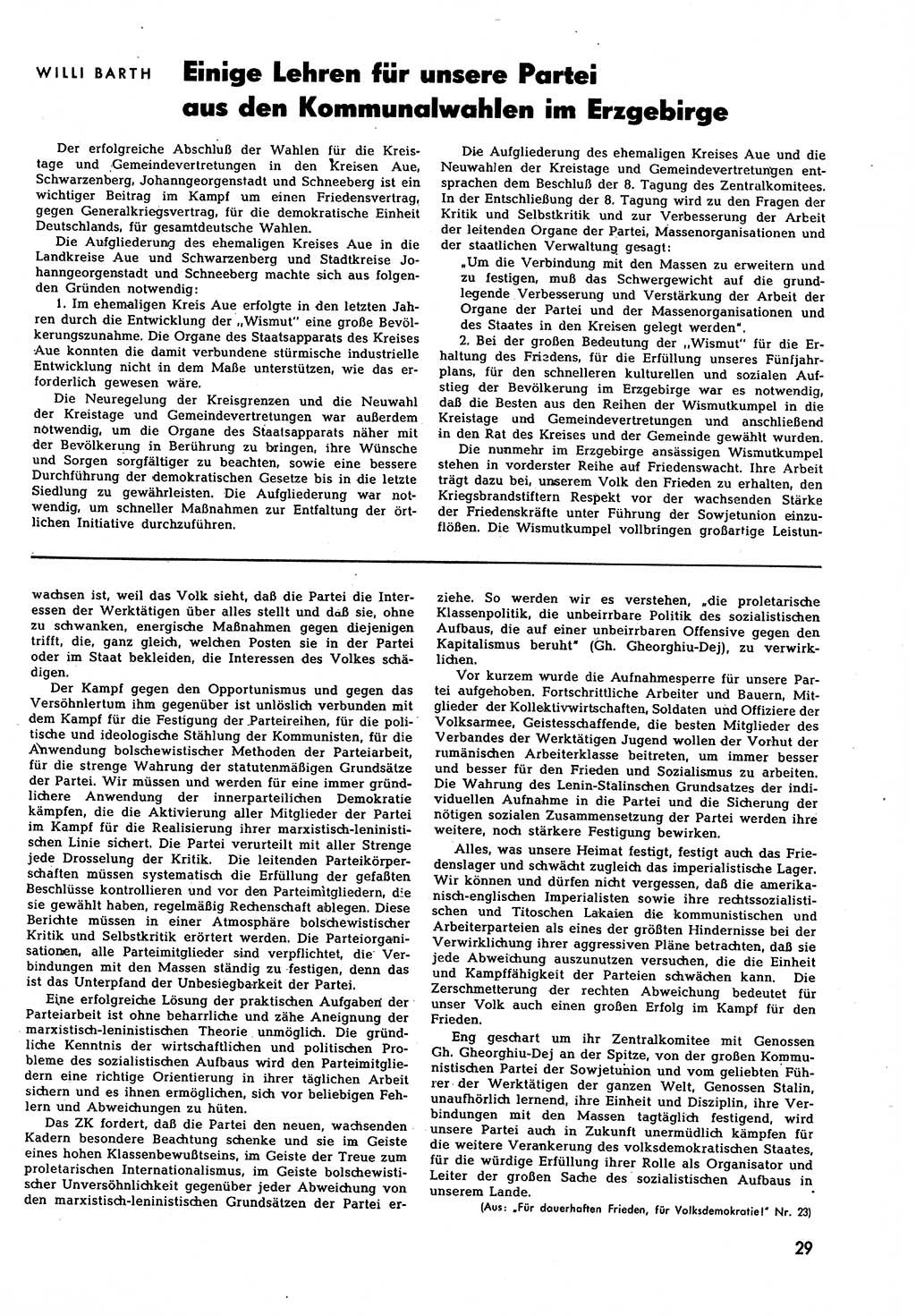 Neuer Weg (NW), Halbmonatsschrift für aktuelle Fragen der Arbeiterbewegung [Zentralkomitee (ZK) Sozialistische Einheitspartei Deutschlands (SED)], 7. Jahrgang [Deutsche Demokratische Republik (DDR)] 1952, Heft 13/29 (NW ZK SED DDR 1952, H. 13/29)