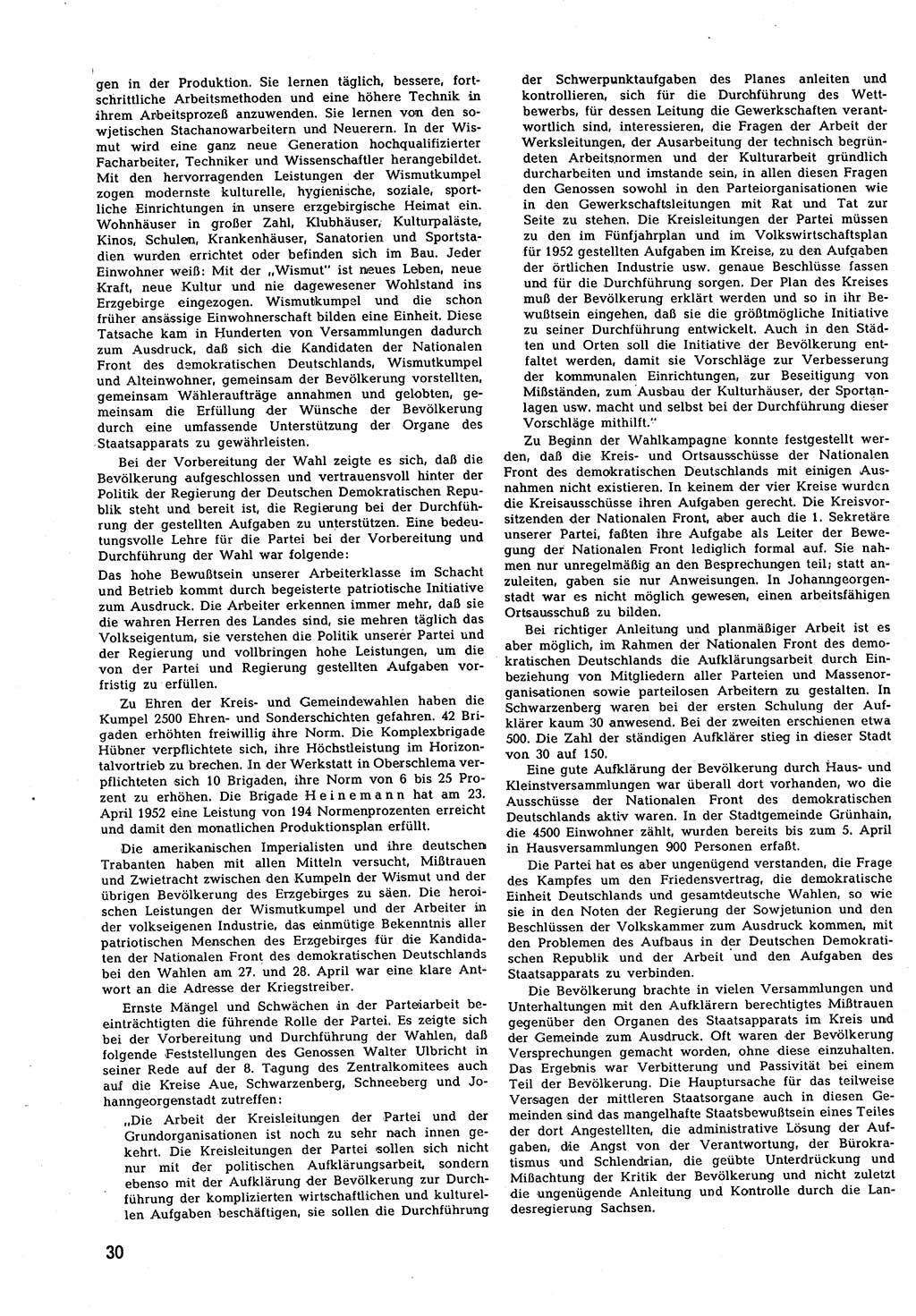 Neuer Weg (NW), Halbmonatsschrift für aktuelle Fragen der Arbeiterbewegung [Zentralkomitee (ZK) Sozialistische Einheitspartei Deutschlands (SED)], 7. Jahrgang [Deutsche Demokratische Republik (DDR)] 1952, Heft 13/30 (NW ZK SED DDR 1952, H. 13/30)