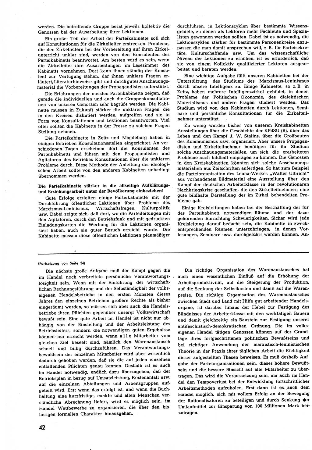 Neuer Weg (NW), Halbmonatsschrift für aktuelle Fragen der Arbeiterbewegung [Zentralkomitee (ZK) Sozialistische Einheitspartei Deutschlands (SED)], 7. Jahrgang [Deutsche Demokratische Republik (DDR)] 1952, Heft 13/42 (NW ZK SED DDR 1952, H. 13/42)