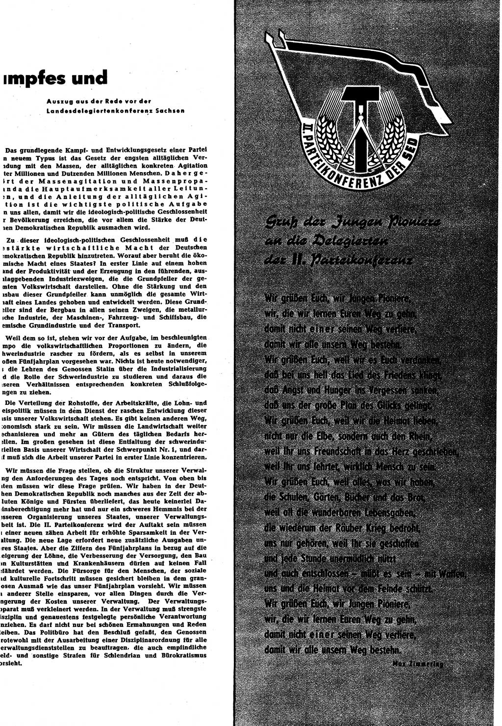 Neuer Weg (NW), Halbmonatsschrift für aktuelle Fragen der Arbeiterbewegung [Zentralkomitee (ZK) Sozialistische Einheitspartei Deutschlands (SED)], 7. Jahrgang [Deutsche Demokratische Republik (DDR)] 1952, Heft 14/1 (NW ZK SED DDR 1952, H. 14/1)