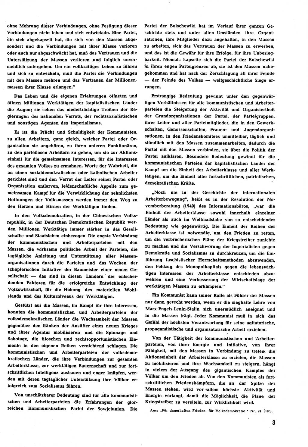 Neuer Weg (NW), Halbmonatsschrift für aktuelle Fragen der Arbeiterbewegung [Zentralkomitee (ZK) Sozialistische Einheitspartei Deutschlands (SED)], 7. Jahrgang [Deutsche Demokratische Republik (DDR)] 1952, Heft 14/3 (NW ZK SED DDR 1952, H. 14/3)