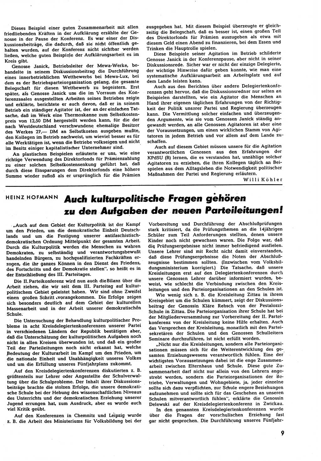 Neuer Weg (NW), Halbmonatsschrift für aktuelle Fragen der Arbeiterbewegung [Zentralkomitee (ZK) Sozialistische Einheitspartei Deutschlands (SED)], 7. Jahrgang [Deutsche Demokratische Republik (DDR)] 1952, Heft 14/9 (NW ZK SED DDR 1952, H. 14/9)