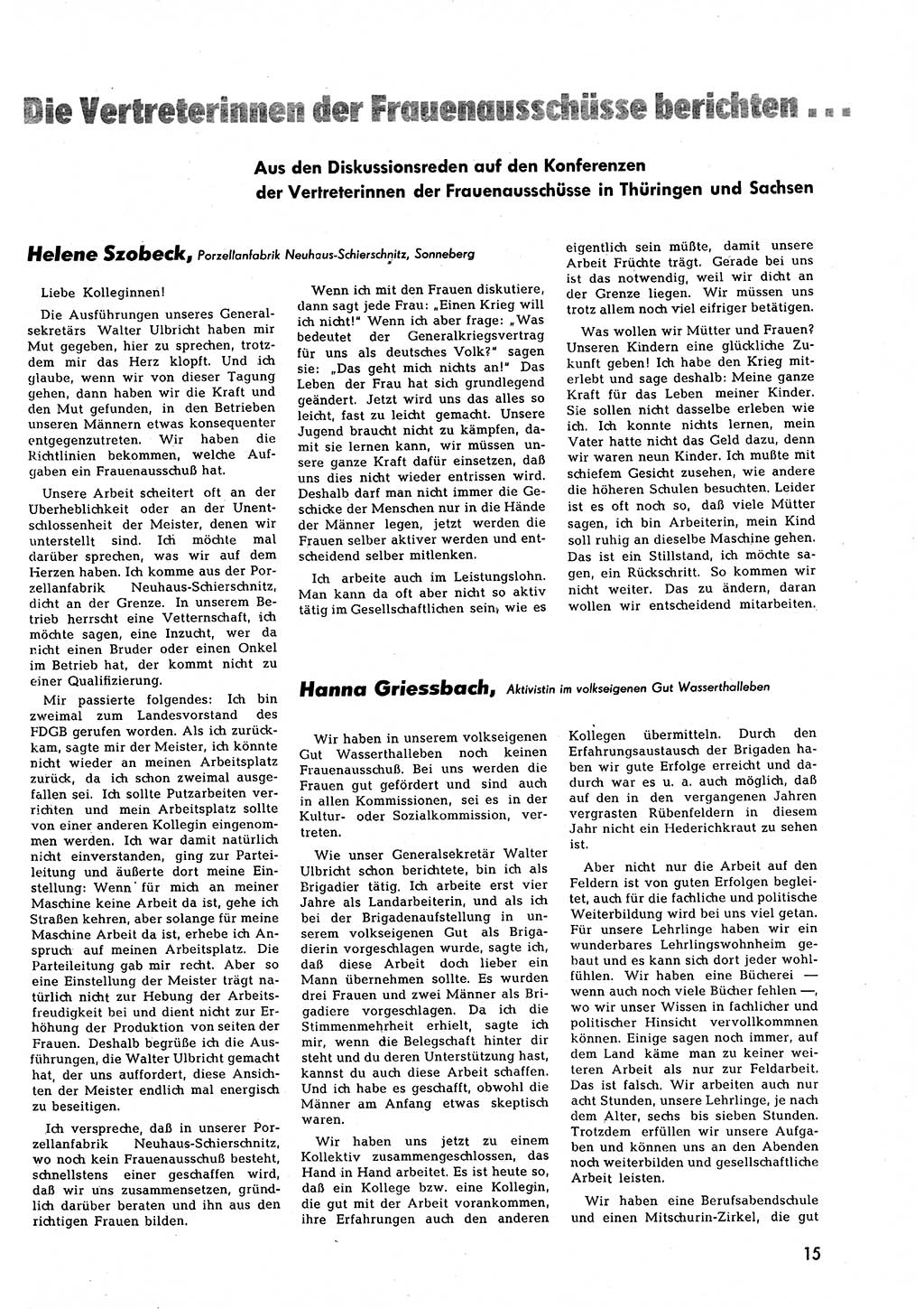 Neuer Weg (NW), Halbmonatsschrift für aktuelle Fragen der Arbeiterbewegung [Zentralkomitee (ZK) Sozialistische Einheitspartei Deutschlands (SED)], 7. Jahrgang [Deutsche Demokratische Republik (DDR)] 1952, Heft 14/15 (NW ZK SED DDR 1952, H. 14/15)