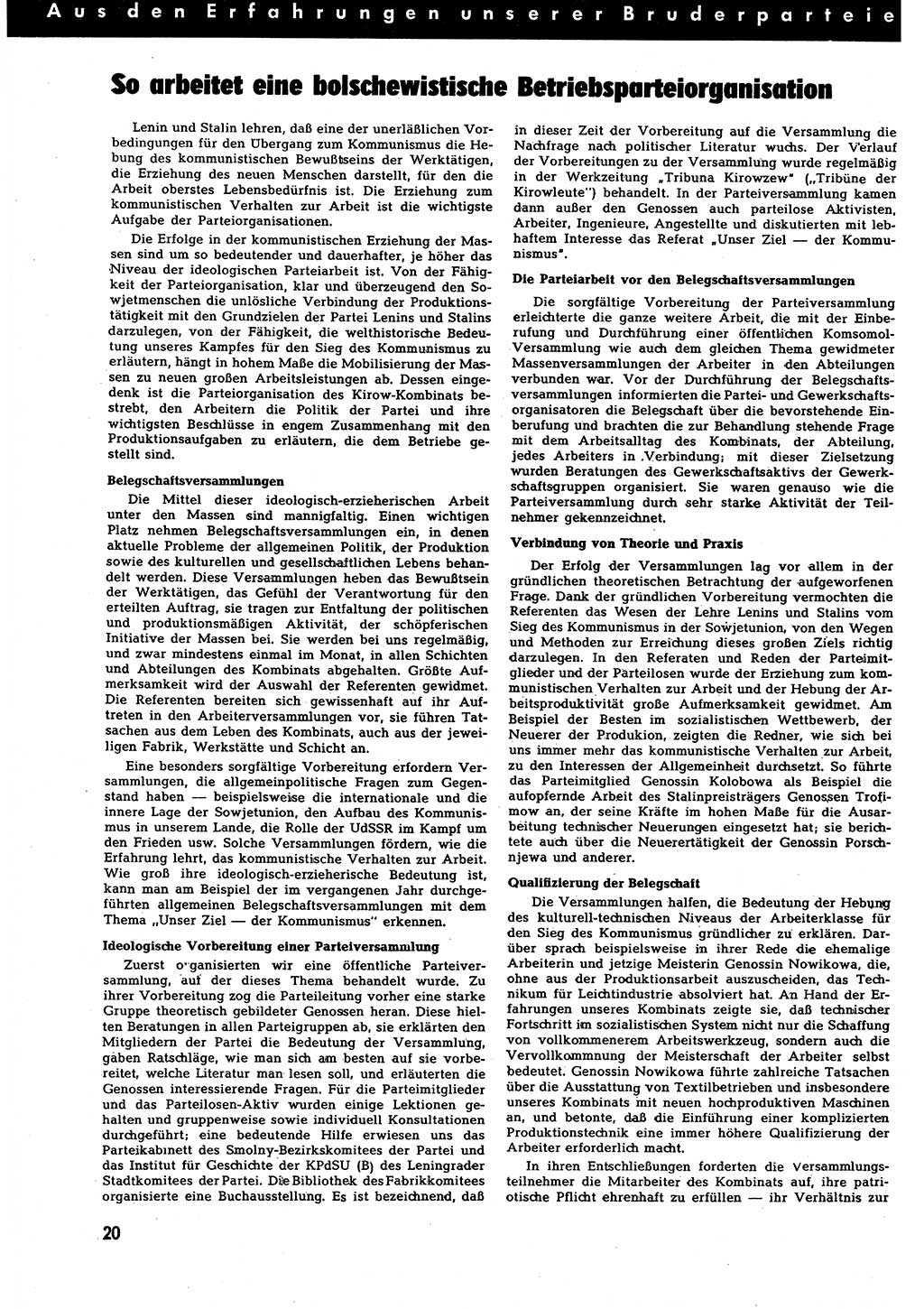 Neuer Weg (NW), Halbmonatsschrift für aktuelle Fragen der Arbeiterbewegung [Zentralkomitee (ZK) Sozialistische Einheitspartei Deutschlands (SED)], 7. Jahrgang [Deutsche Demokratische Republik (DDR)] 1952, Heft 14/20 (NW ZK SED DDR 1952, H. 14/20)