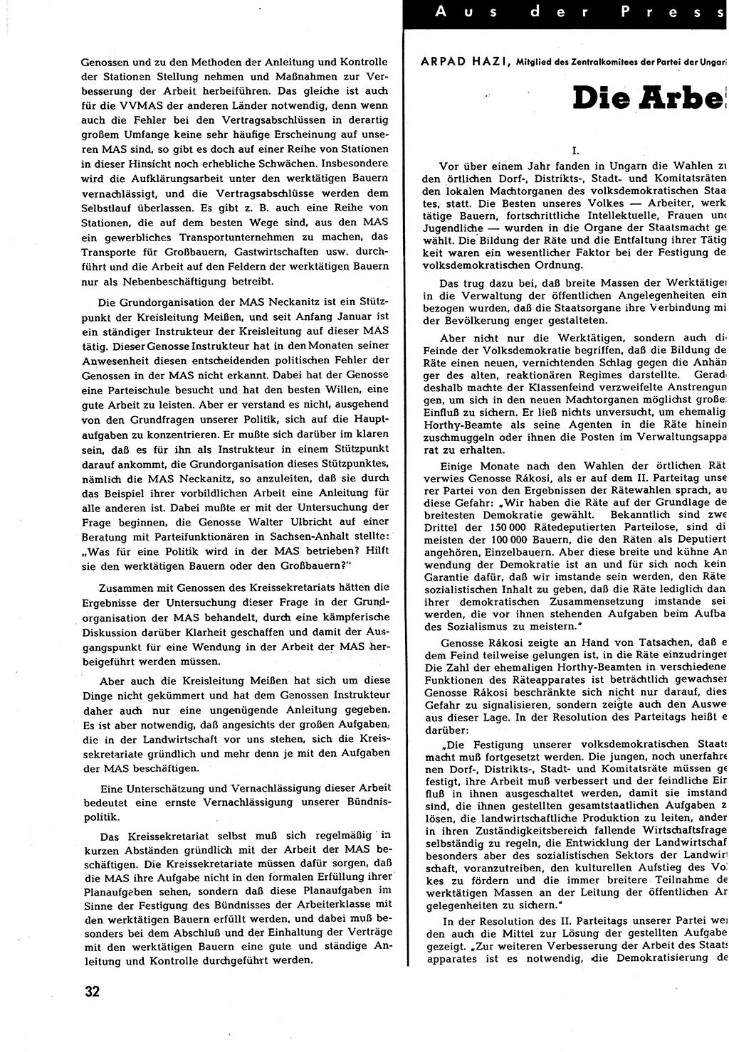 Neuer Weg (NW), Halbmonatsschrift für aktuelle Fragen der Arbeiterbewegung [Zentralkomitee (ZK) Sozialistische Einheitspartei Deutschlands (SED)], 7. Jahrgang [Deutsche Demokratische Republik (DDR)] 1952, Heft 14/32 (NW ZK SED DDR 1952, H. 14/32)