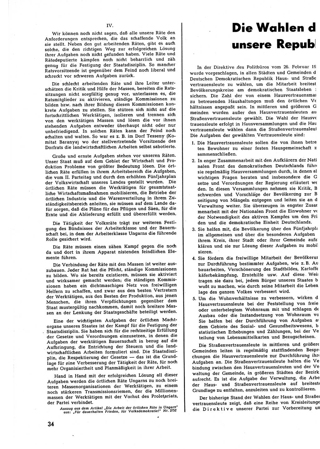 Neuer Weg (NW), Halbmonatsschrift für aktuelle Fragen der Arbeiterbewegung [Zentralkomitee (ZK) Sozialistische Einheitspartei Deutschlands (SED)], 7. Jahrgang [Deutsche Demokratische Republik (DDR)] 1952, Heft 14/34 (NW ZK SED DDR 1952, H. 14/34)