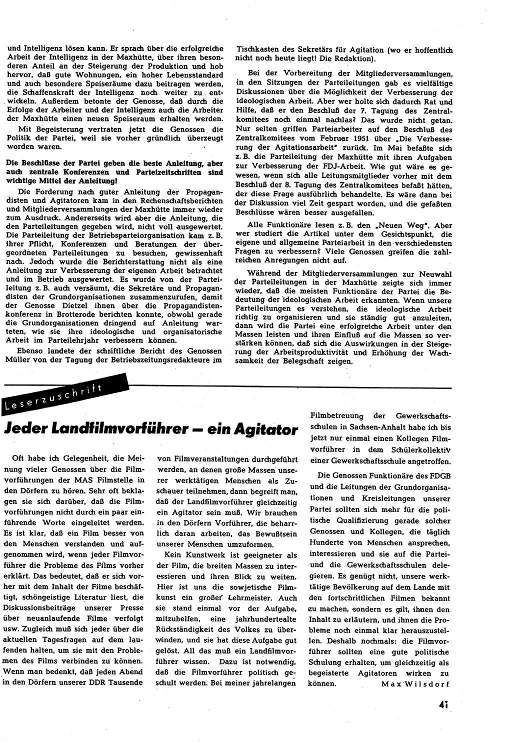 Neuer Weg (NW), Halbmonatsschrift für aktuelle Fragen der Arbeiterbewegung [Zentralkomitee (ZK) Sozialistische Einheitspartei Deutschlands (SED)], 7. Jahrgang [Deutsche Demokratische Republik (DDR)] 1952, Heft 14/41 (NW ZK SED DDR 1952, H. 14/41)