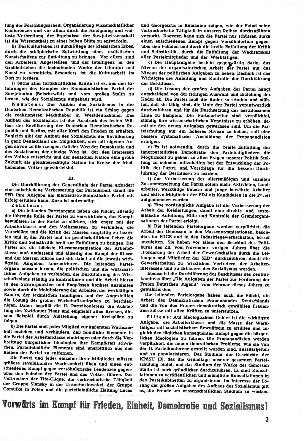 Neuer Weg (NW), Halbmonatsschrift für aktuelle Fragen der Arbeiterbewegung [Zentralkomitee (ZK) Sozialistische Einheitspartei Deutschlands (SED)], 7. Jahrgang [Deutsche Demokratische Republik (DDR)] 1952, Heft 15/3 (NW ZK SED DDR 1952, H. 15/3)