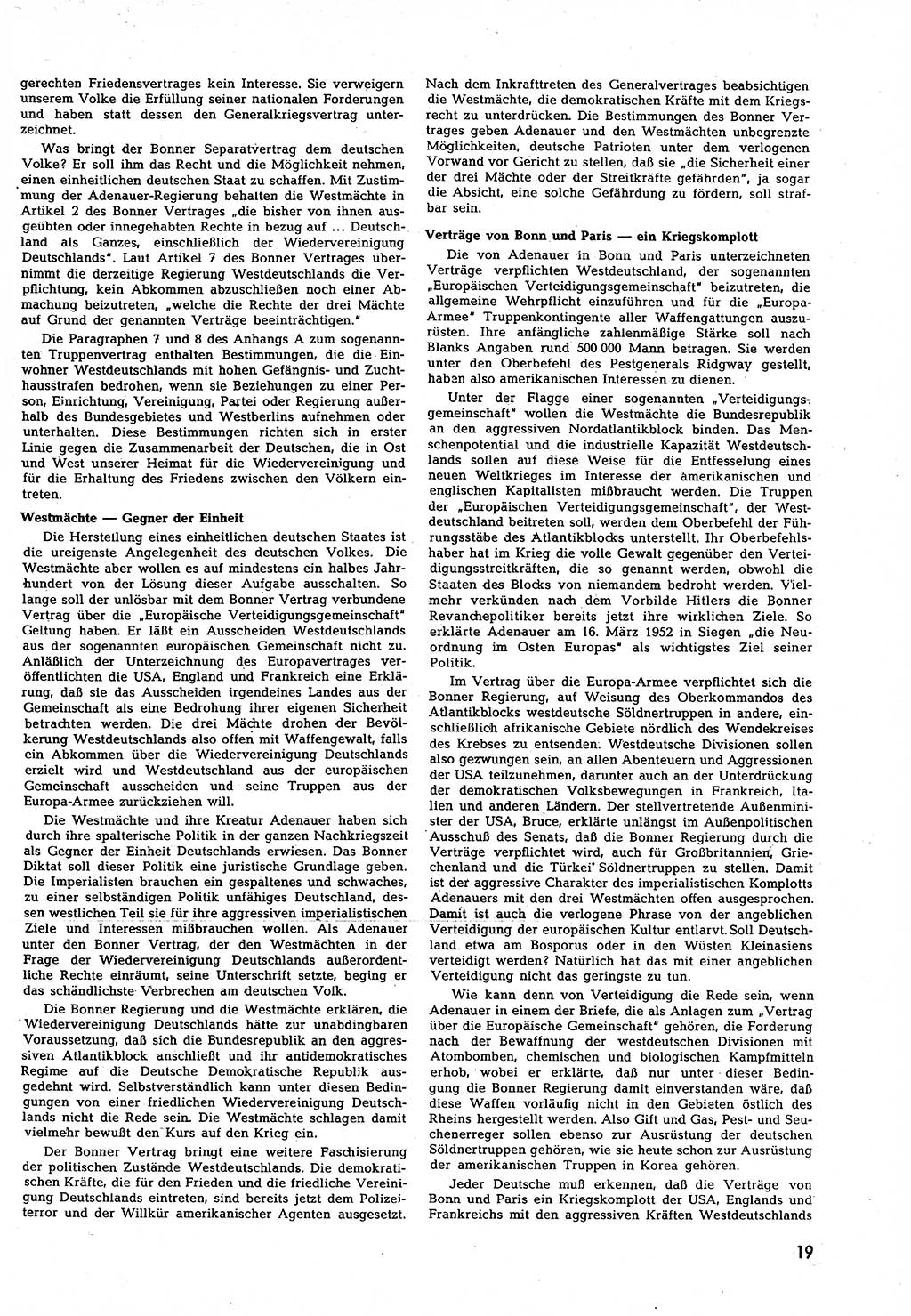 Neuer Weg (NW), Halbmonatsschrift für aktuelle Fragen der Arbeiterbewegung [Zentralkomitee (ZK) Sozialistische Einheitspartei Deutschlands (SED)], 7. Jahrgang [Deutsche Demokratische Republik (DDR)] 1952, Heft 15/19 (NW ZK SED DDR 1952, H. 15/19)
