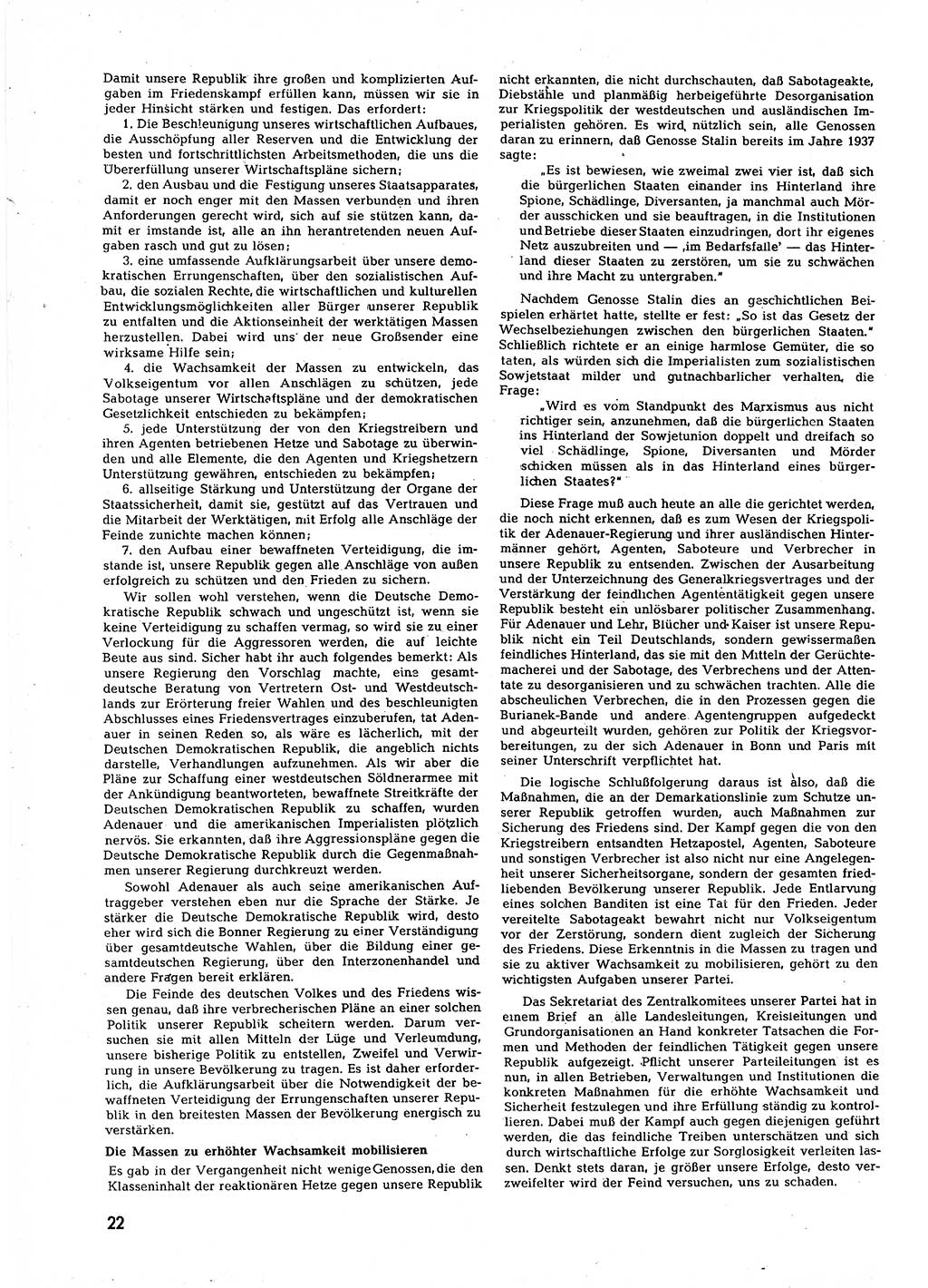Neuer Weg (NW), Halbmonatsschrift für aktuelle Fragen der Arbeiterbewegung [Zentralkomitee (ZK) Sozialistische Einheitspartei Deutschlands (SED)], 7. Jahrgang [Deutsche Demokratische Republik (DDR)] 1952, Heft 15/22 (NW ZK SED DDR 1952, H. 15/22)