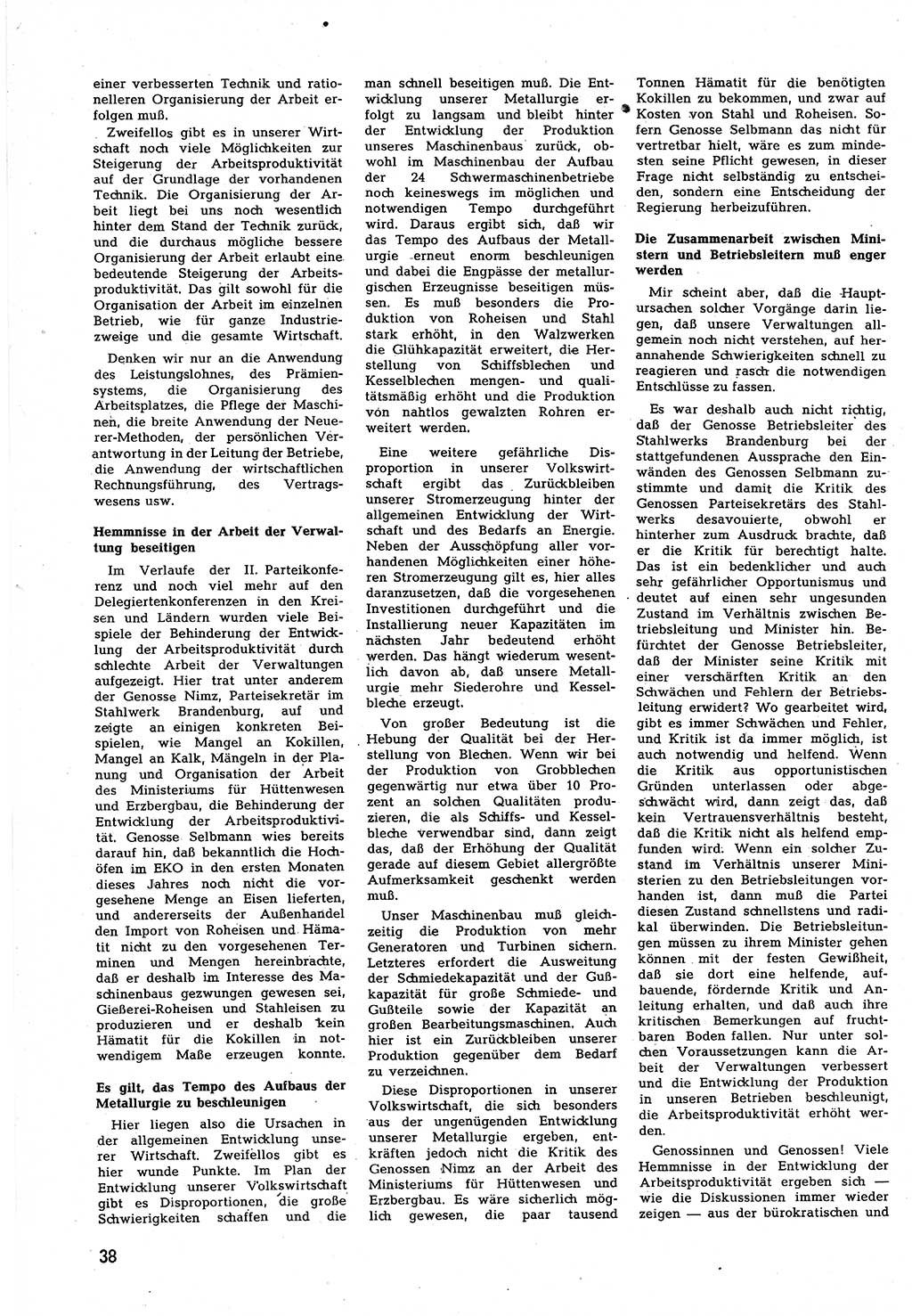 Neuer Weg (NW), Halbmonatsschrift für aktuelle Fragen der Arbeiterbewegung [Zentralkomitee (ZK) Sozialistische Einheitspartei Deutschlands (SED)], 7. Jahrgang [Deutsche Demokratische Republik (DDR)] 1952, Heft 15/38 (NW ZK SED DDR 1952, H. 15/38)