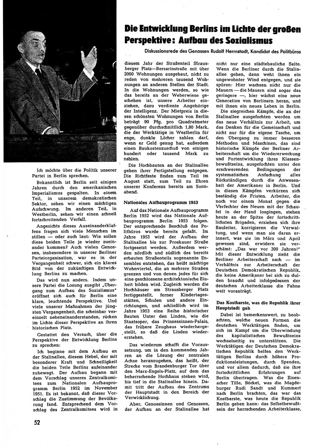 Neuer Weg (NW), Halbmonatsschrift für aktuelle Fragen der Arbeiterbewegung [Zentralkomitee (ZK) Sozialistische Einheitspartei Deutschlands (SED)], 7. Jahrgang [Deutsche Demokratische Republik (DDR)] 1952, Heft 15/52 (NW ZK SED DDR 1952, H. 15/52)