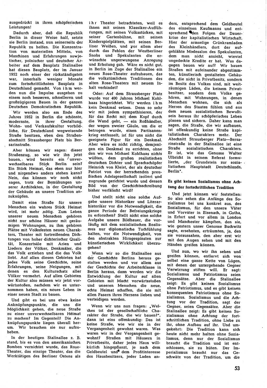 Neuer Weg (NW), Halbmonatsschrift für aktuelle Fragen der Arbeiterbewegung [Zentralkomitee (ZK) Sozialistische Einheitspartei Deutschlands (SED)], 7. Jahrgang [Deutsche Demokratische Republik (DDR)] 1952, Heft 15/53 (NW ZK SED DDR 1952, H. 15/53)