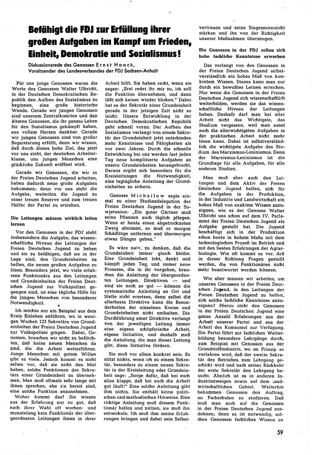 Neuer Weg (NW), Halbmonatsschrift für aktuelle Fragen der Arbeiterbewegung [Zentralkomitee (ZK) Sozialistische Einheitspartei Deutschlands (SED)], 7. Jahrgang [Deutsche Demokratische Republik (DDR)] 1952, Heft 15/59 (NW ZK SED DDR 1952, H. 15/59)