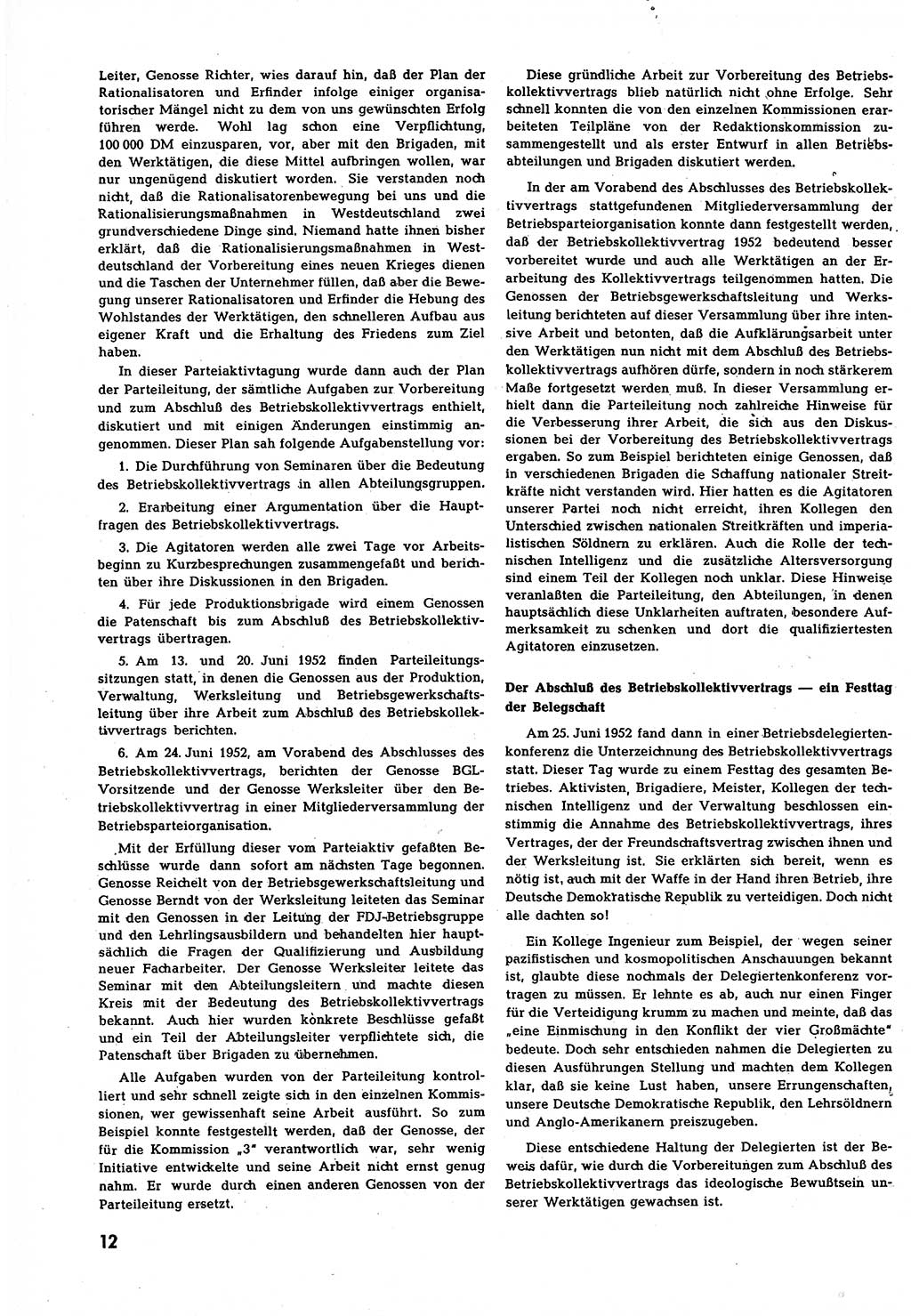 Neuer Weg (NW), Halbmonatsschrift für aktuelle Fragen der Arbeiterbewegung [Zentralkomitee (ZK) Sozialistische Einheitspartei Deutschlands (SED)], 7. Jahrgang [Deutsche Demokratische Republik (DDR)] 1952, Heft 16/12 (NW ZK SED DDR 1952, H. 16/12)