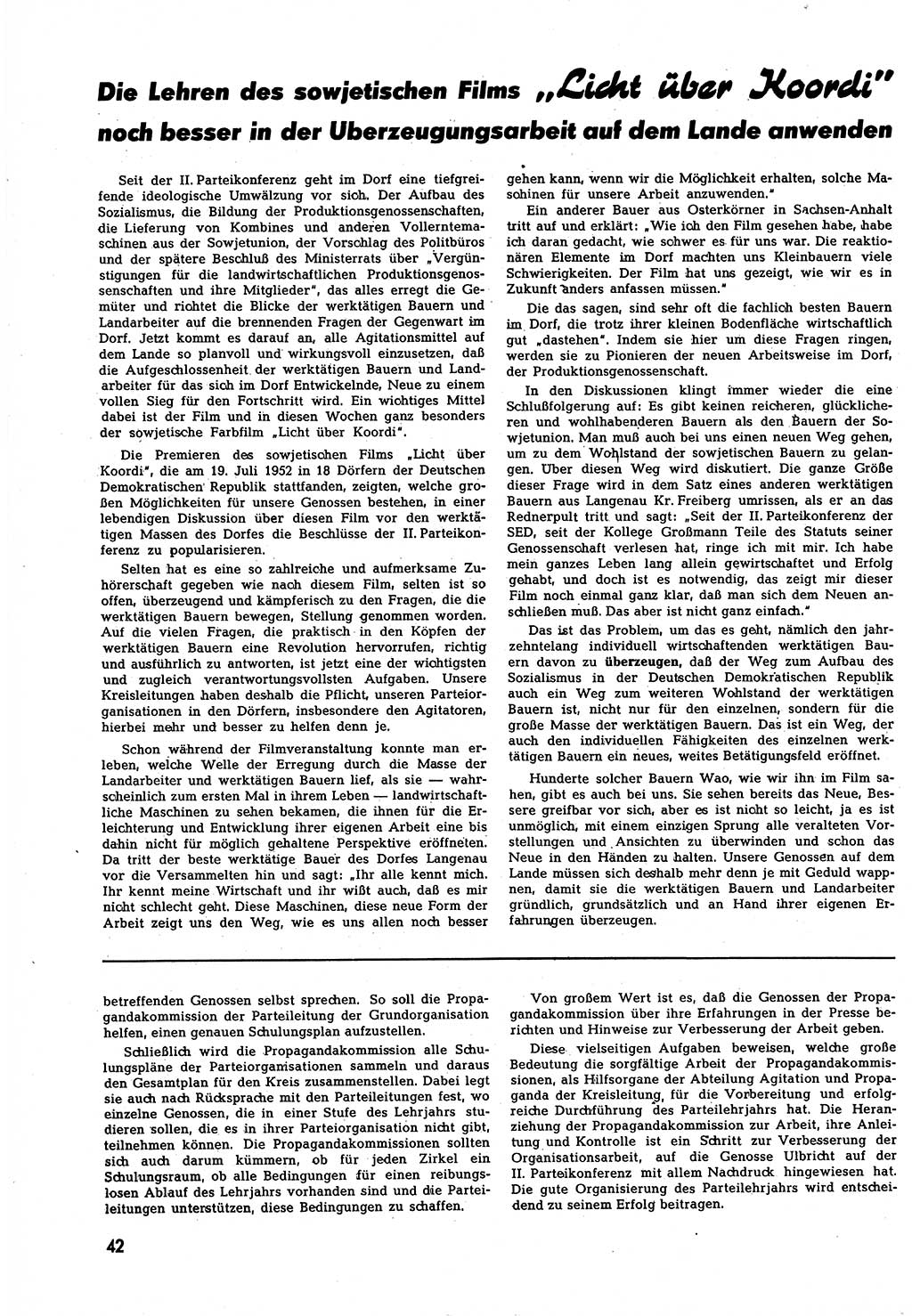 Neuer Weg (NW), Halbmonatsschrift für aktuelle Fragen der Arbeiterbewegung [Zentralkomitee (ZK) Sozialistische Einheitspartei Deutschlands (SED)], 7. Jahrgang [Deutsche Demokratische Republik (DDR)] 1952, Heft 16/42 (NW ZK SED DDR 1952, H. 16/42)