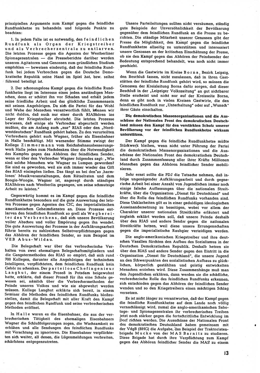 Neuer Weg (NW), Halbmonatsschrift für aktuelle Fragen der Arbeiterbewegung [Zentralkomitee (ZK) Sozialistische Einheitspartei Deutschlands (SED)], 7. Jahrgang [Deutsche Demokratische Republik (DDR)] 1952, Heft 17/13 (NW ZK SED DDR 1952, H. 17/13)