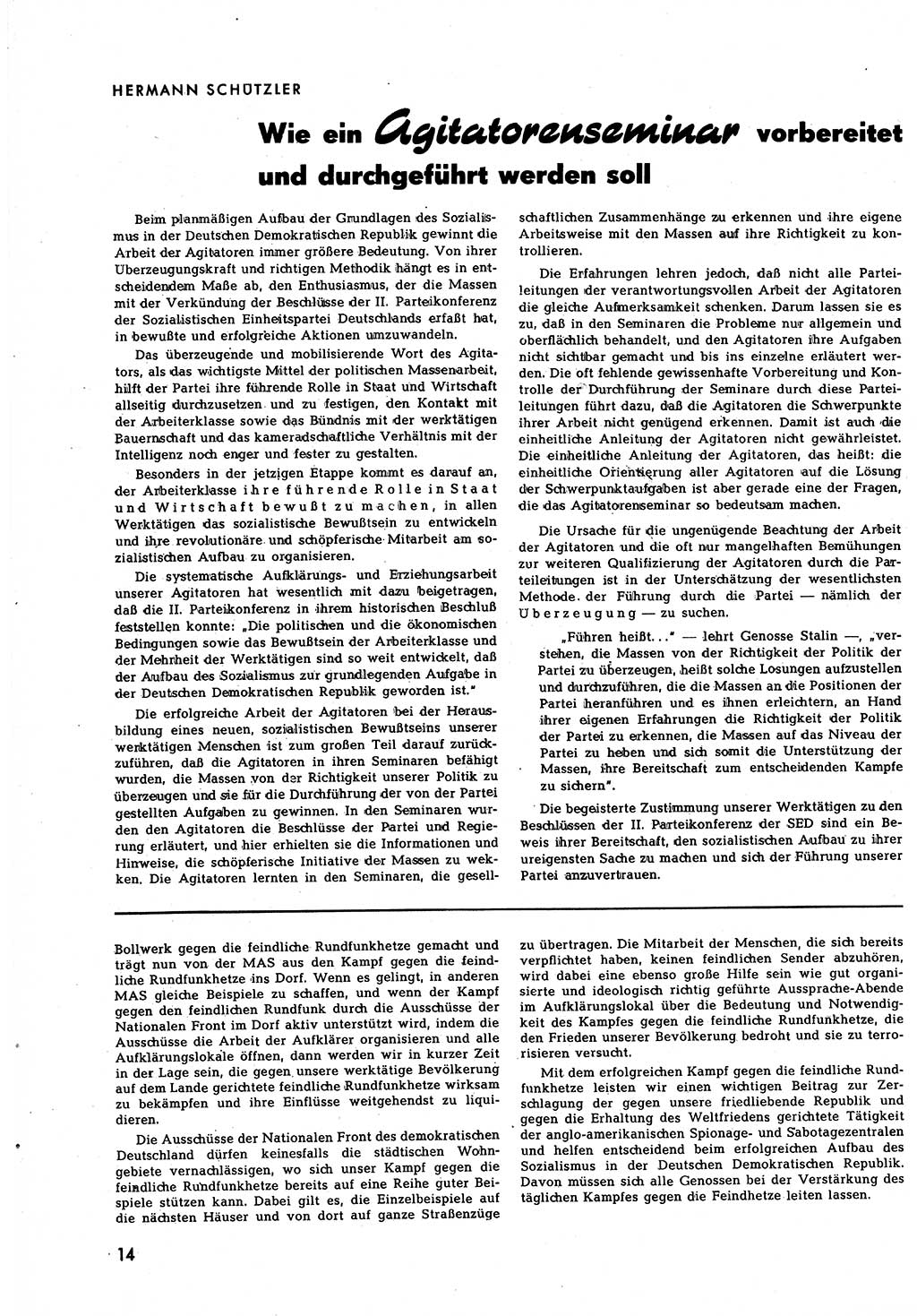 Neuer Weg (NW), Halbmonatsschrift für aktuelle Fragen der Arbeiterbewegung [Zentralkomitee (ZK) Sozialistische Einheitspartei Deutschlands (SED)], 7. Jahrgang [Deutsche Demokratische Republik (DDR)] 1952, Heft 17/14 (NW ZK SED DDR 1952, H. 17/14)