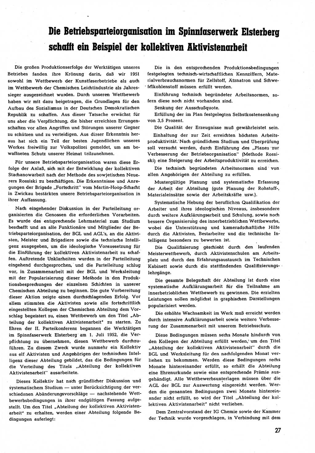 Neuer Weg (NW), Halbmonatsschrift für aktuelle Fragen der Arbeiterbewegung [Zentralkomitee (ZK) Sozialistische Einheitspartei Deutschlands (SED)], 7. Jahrgang [Deutsche Demokratische Republik (DDR)] 1952, Heft 17/27 (NW ZK SED DDR 1952, H. 17/27)