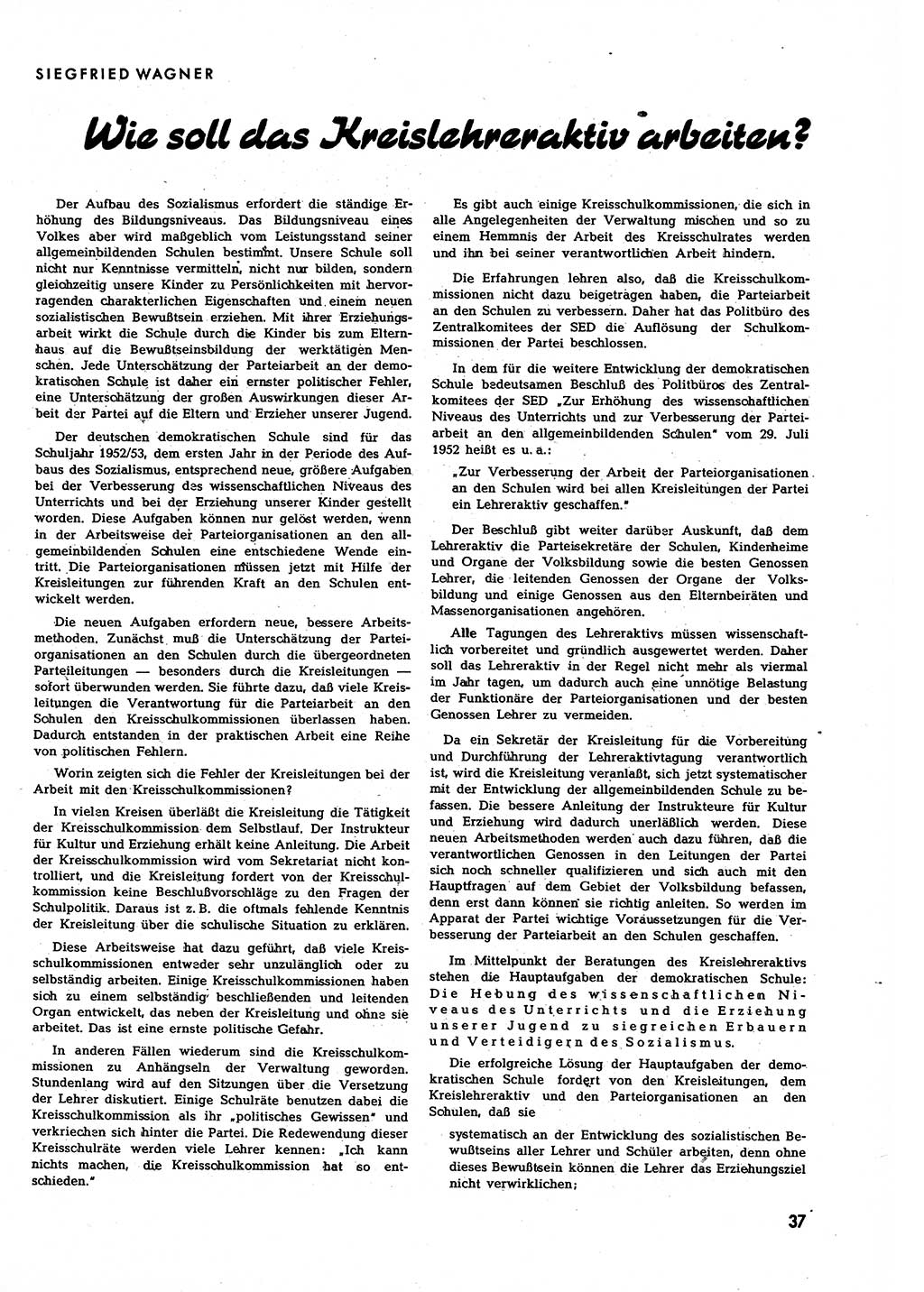 Neuer Weg (NW), Halbmonatsschrift für aktuelle Fragen der Arbeiterbewegung [Zentralkomitee (ZK) Sozialistische Einheitspartei Deutschlands (SED)], 7. Jahrgang [Deutsche Demokratische Republik (DDR)] 1952, Heft 17/37 (NW ZK SED DDR 1952, H. 17/37)