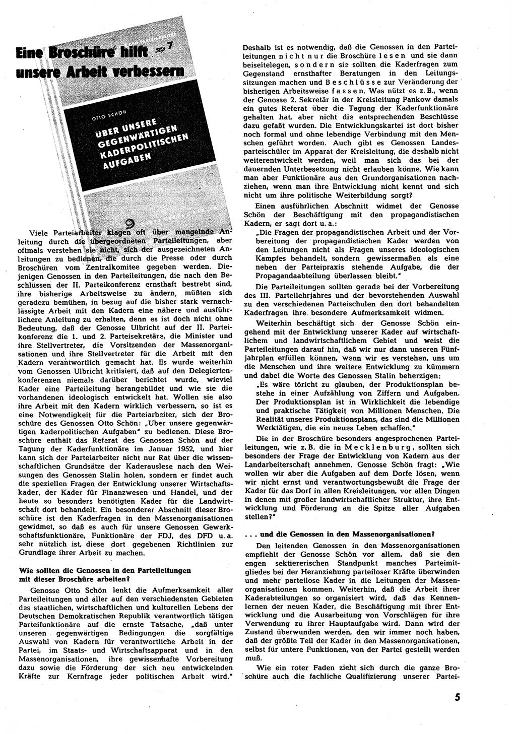 Neuer Weg (NW), Halbmonatsschrift für aktuelle Fragen der Arbeiterbewegung [Zentralkomitee (ZK) Sozialistische Einheitspartei Deutschlands (SED)], 7. Jahrgang [Deutsche Demokratische Republik (DDR)] 1952, Heft 18/5 (NW ZK SED DDR 1952, H. 18/5)