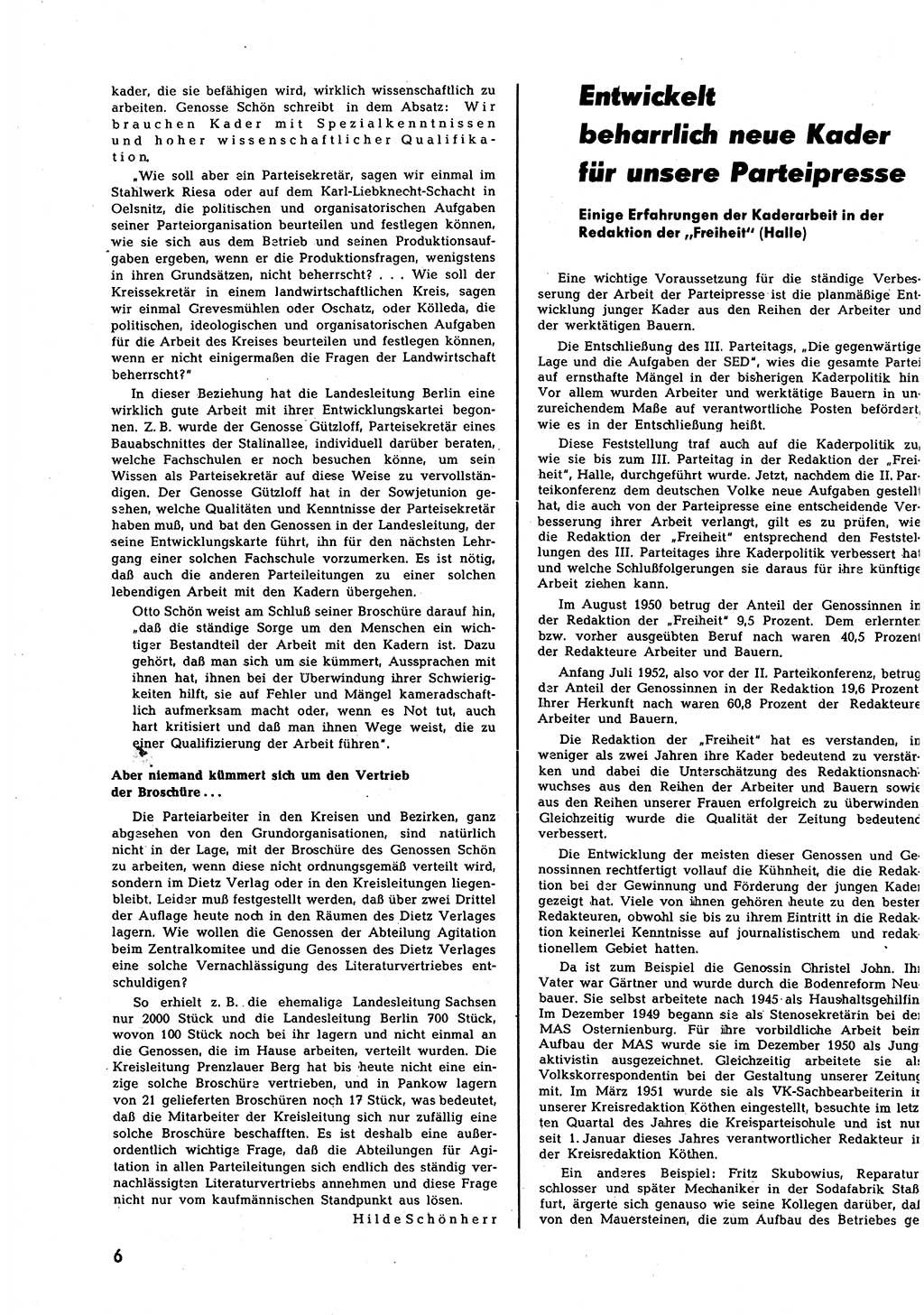 Neuer Weg (NW), Halbmonatsschrift für aktuelle Fragen der Arbeiterbewegung [Zentralkomitee (ZK) Sozialistische Einheitspartei Deutschlands (SED)], 7. Jahrgang [Deutsche Demokratische Republik (DDR)] 1952, Heft 18/6 (NW ZK SED DDR 1952, H. 18/6)