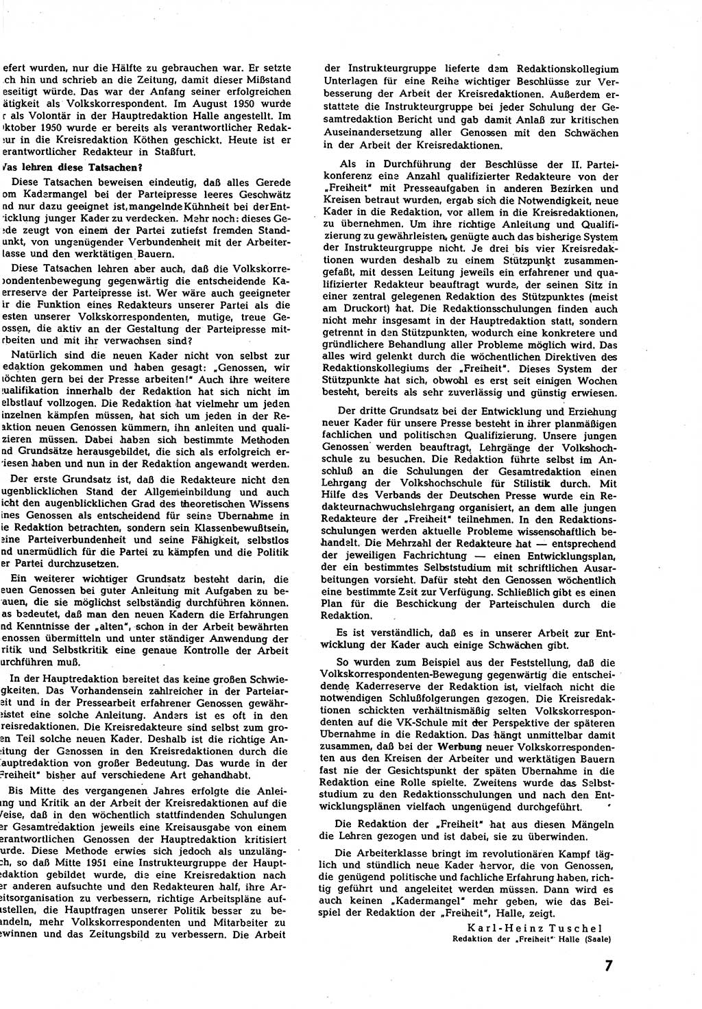 Neuer Weg (NW), Halbmonatsschrift für aktuelle Fragen der Arbeiterbewegung [Zentralkomitee (ZK) Sozialistische Einheitspartei Deutschlands (SED)], 7. Jahrgang [Deutsche Demokratische Republik (DDR)] 1952, Heft 18/7 (NW ZK SED DDR 1952, H. 18/7)