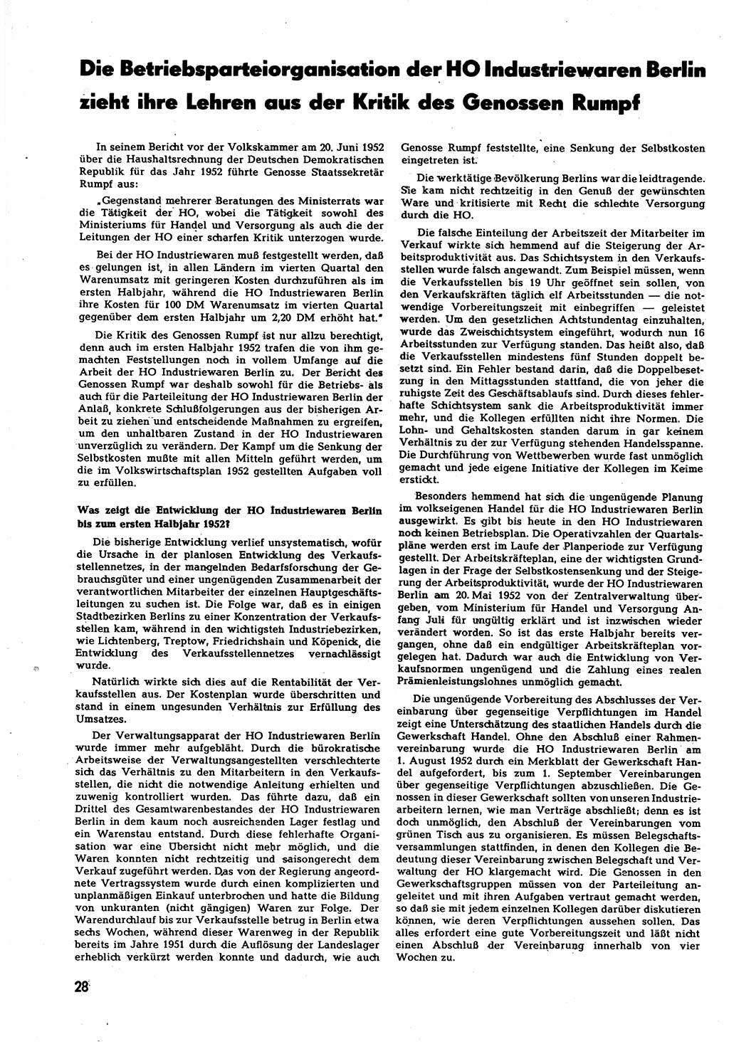 Neuer Weg (NW), Halbmonatsschrift für aktuelle Fragen der Arbeiterbewegung [Zentralkomitee (ZK) Sozialistische Einheitspartei Deutschlands (SED)], 7. Jahrgang [Deutsche Demokratische Republik (DDR)] 1952, Heft 18/28 (NW ZK SED DDR 1952, H. 18/28)