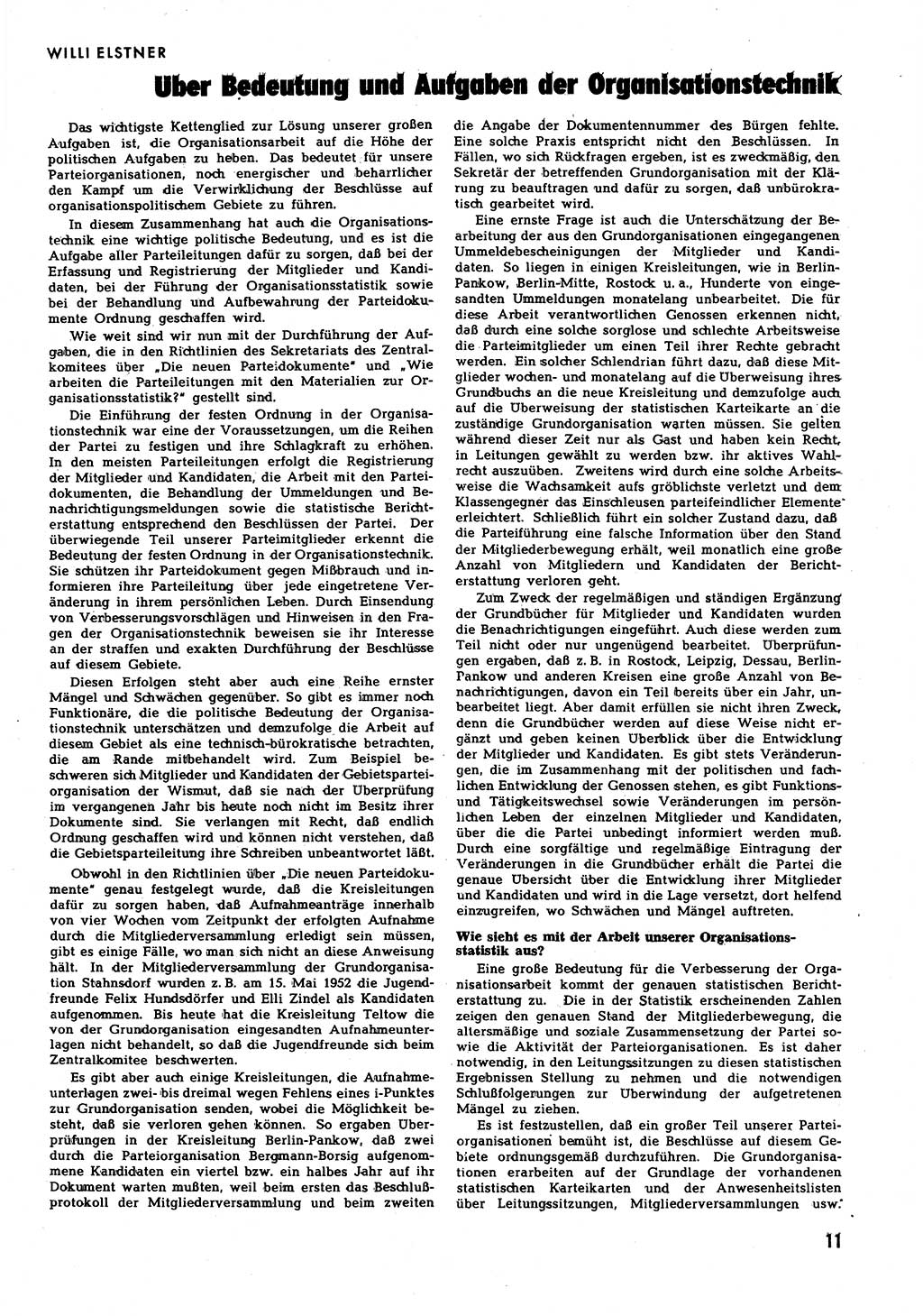 Neuer Weg (NW), Halbmonatsschrift für aktuelle Fragen der Arbeiterbewegung [Zentralkomitee (ZK) Sozialistische Einheitspartei Deutschlands (SED)], 7. Jahrgang [Deutsche Demokratische Republik (DDR)] 1952, Heft 19/11 (NW ZK SED DDR 1952, H. 19/11)