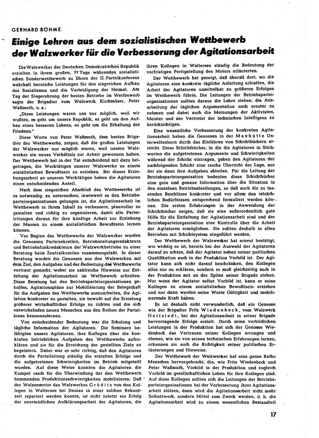 Neuer Weg (NW), Halbmonatsschrift für aktuelle Fragen der Arbeiterbewegung [Zentralkomitee (ZK) Sozialistische Einheitspartei Deutschlands (SED)], 7. Jahrgang [Deutsche Demokratische Republik (DDR)] 1952, Heft 19/17 (NW ZK SED DDR 1952, H. 19/17)