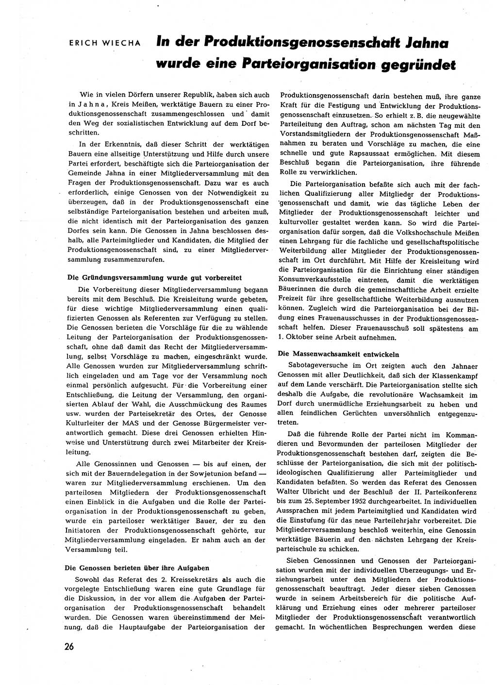 Neuer Weg (NW), Halbmonatsschrift für aktuelle Fragen der Arbeiterbewegung [Zentralkomitee (ZK) Sozialistische Einheitspartei Deutschlands (SED)], 7. Jahrgang [Deutsche Demokratische Republik (DDR)] 1952, Heft 19/26 (NW ZK SED DDR 1952, H. 19/26)