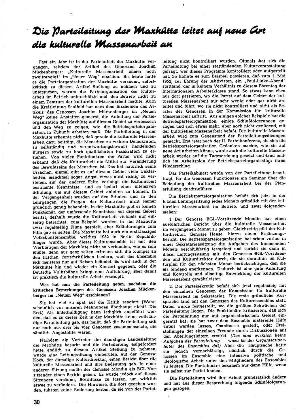 Neuer Weg (NW), Halbmonatsschrift für aktuelle Fragen der Arbeiterbewegung [Zentralkomitee (ZK) Sozialistische Einheitspartei Deutschlands (SED)], 7. Jahrgang [Deutsche Demokratische Republik (DDR)] 1952, Heft 19/30 (NW ZK SED DDR 1952, H. 19/30)