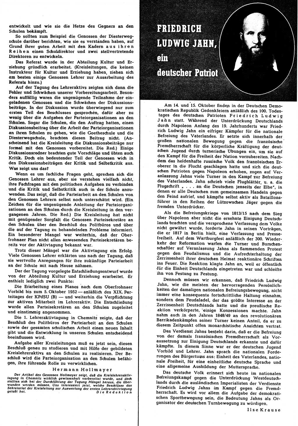 Neuer Weg (NW), Halbmonatsschrift für aktuelle Fragen der Arbeiterbewegung [Zentralkomitee (ZK) Sozialistische Einheitspartei Deutschlands (SED)], 7. Jahrgang [Deutsche Demokratische Republik (DDR)] 1952, Heft 19/33 (NW ZK SED DDR 1952, H. 19/33)