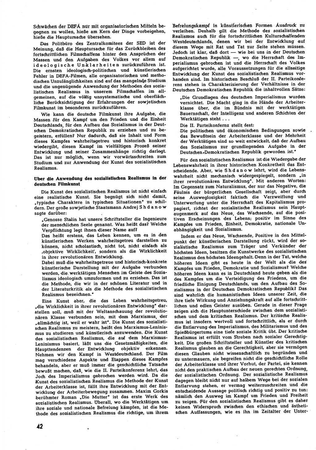 Neuer Weg (NW), Halbmonatsschrift für aktuelle Fragen der Arbeiterbewegung [Zentralkomitee (ZK) Sozialistische Einheitspartei Deutschlands (SED)], 7. Jahrgang [Deutsche Demokratische Republik (DDR)] 1952, Heft 19/42 (NW ZK SED DDR 1952, H. 19/42)