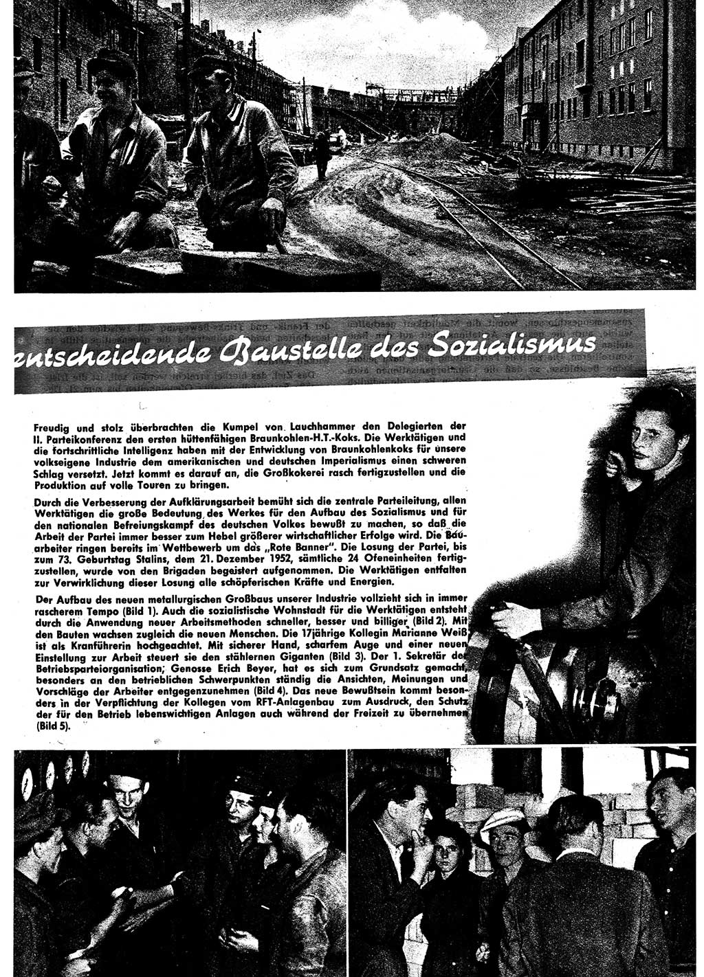Neuer Weg (NW), Halbmonatsschrift für aktuelle Fragen der Arbeiterbewegung [Zentralkomitee (ZK) Sozialistische Einheitspartei Deutschlands (SED)], 7. Jahrgang [Deutsche Demokratische Republik (DDR)] 1952, Heft 20/11 (NW ZK SED DDR 1952, H. 20/11)