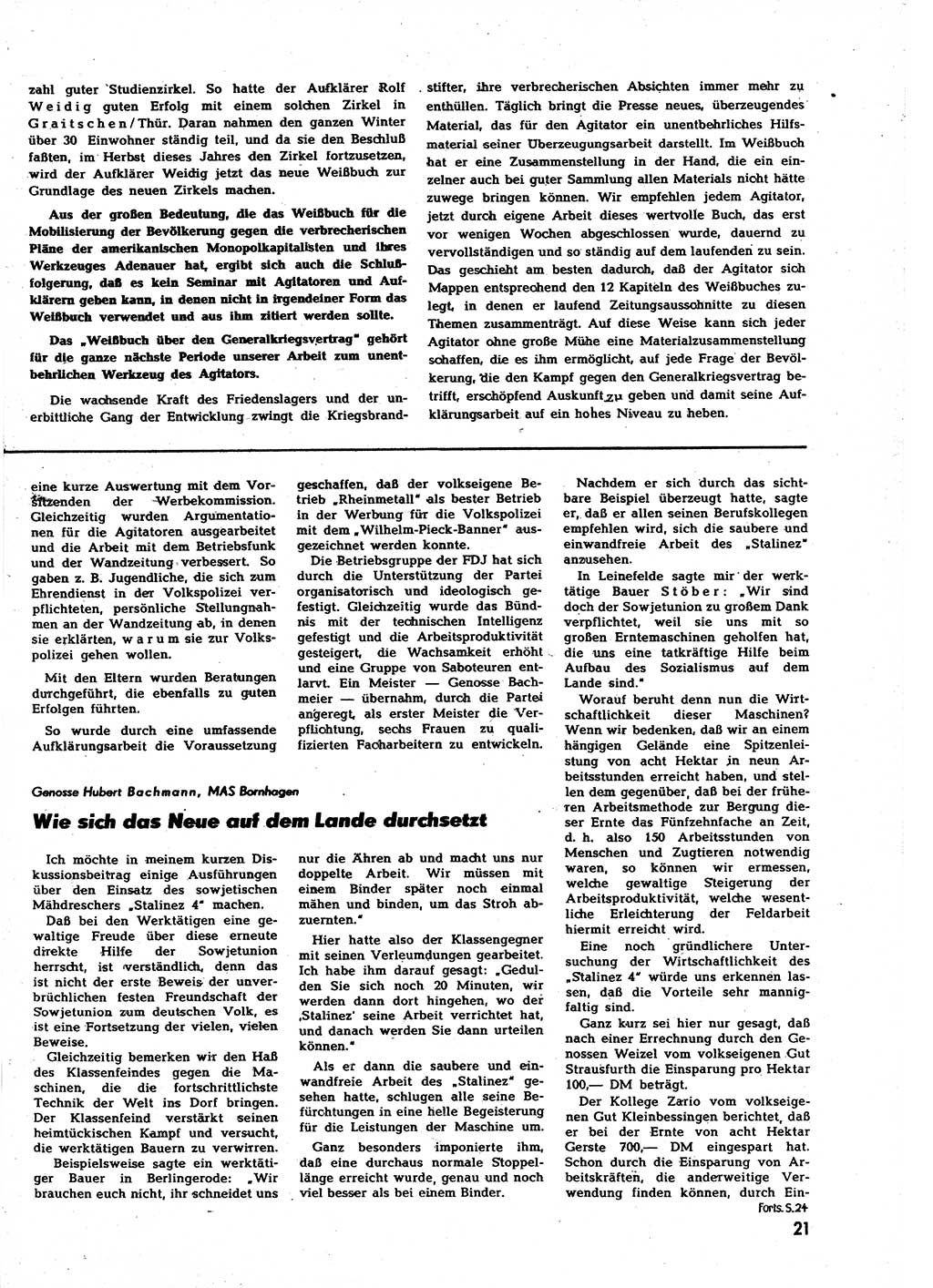 Neuer Weg (NW), Halbmonatsschrift für aktuelle Fragen der Arbeiterbewegung [Zentralkomitee (ZK) Sozialistische Einheitspartei Deutschlands (SED)], 7. Jahrgang [Deutsche Demokratische Republik (DDR)] 1952, Heft 20/21 (NW ZK SED DDR 1952, H. 20/21)