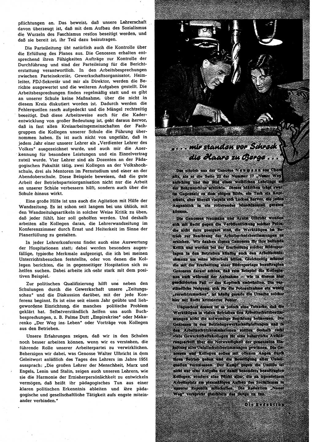 Neuer Weg (NW), Halbmonatsschrift für aktuelle Fragen der Arbeiterbewegung [Zentralkomitee (ZK) Sozialistische Einheitspartei Deutschlands (SED)], 7. Jahrgang [Deutsche Demokratische Republik (DDR)] 1952, Heft 20/27 (NW ZK SED DDR 1952, H. 20/27)