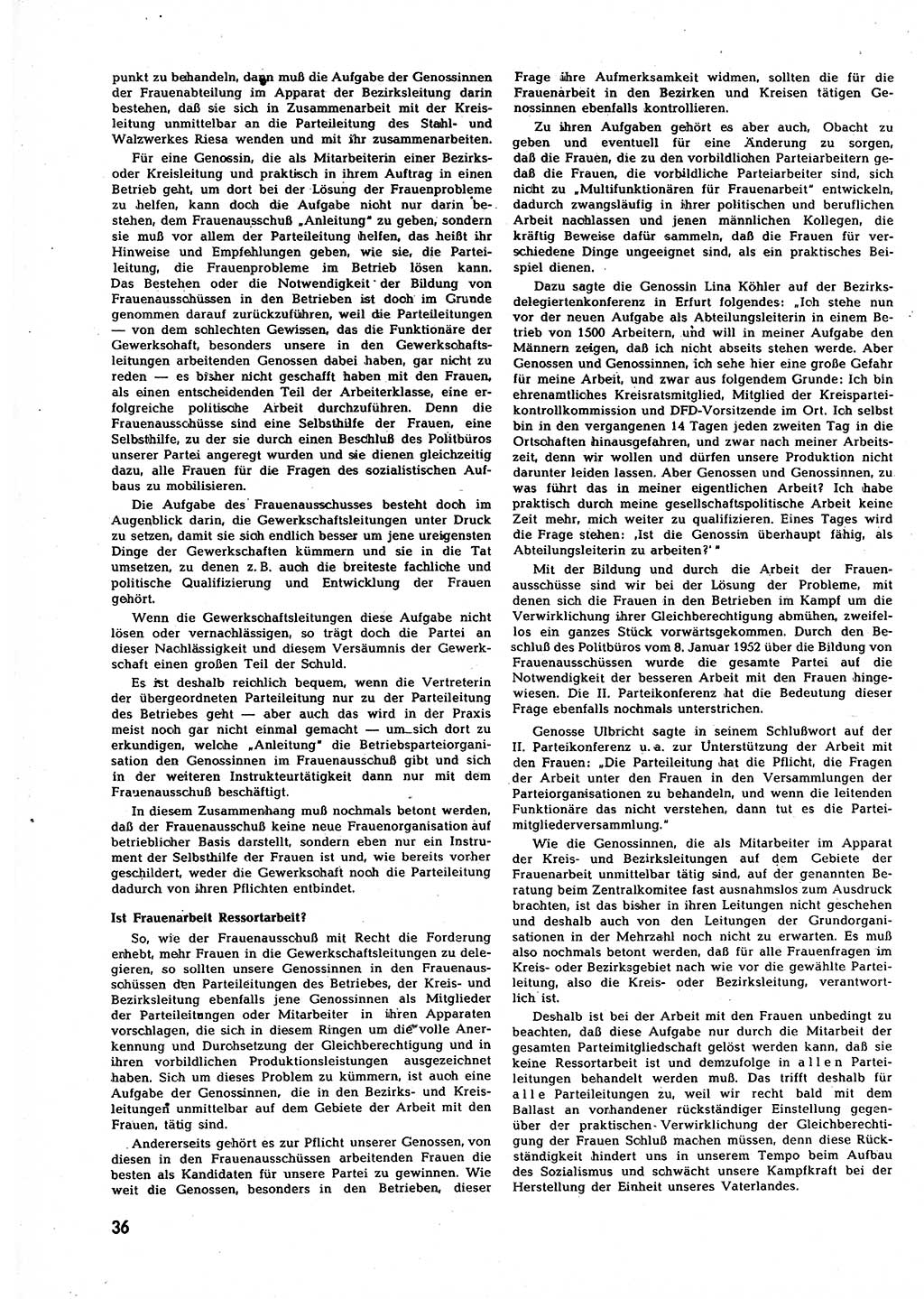 Neuer Weg (NW), Halbmonatsschrift für aktuelle Fragen der Arbeiterbewegung [Zentralkomitee (ZK) Sozialistische Einheitspartei Deutschlands (SED)], 7. Jahrgang [Deutsche Demokratische Republik (DDR)] 1952, Heft 20/36 (NW ZK SED DDR 1952, H. 20/36)