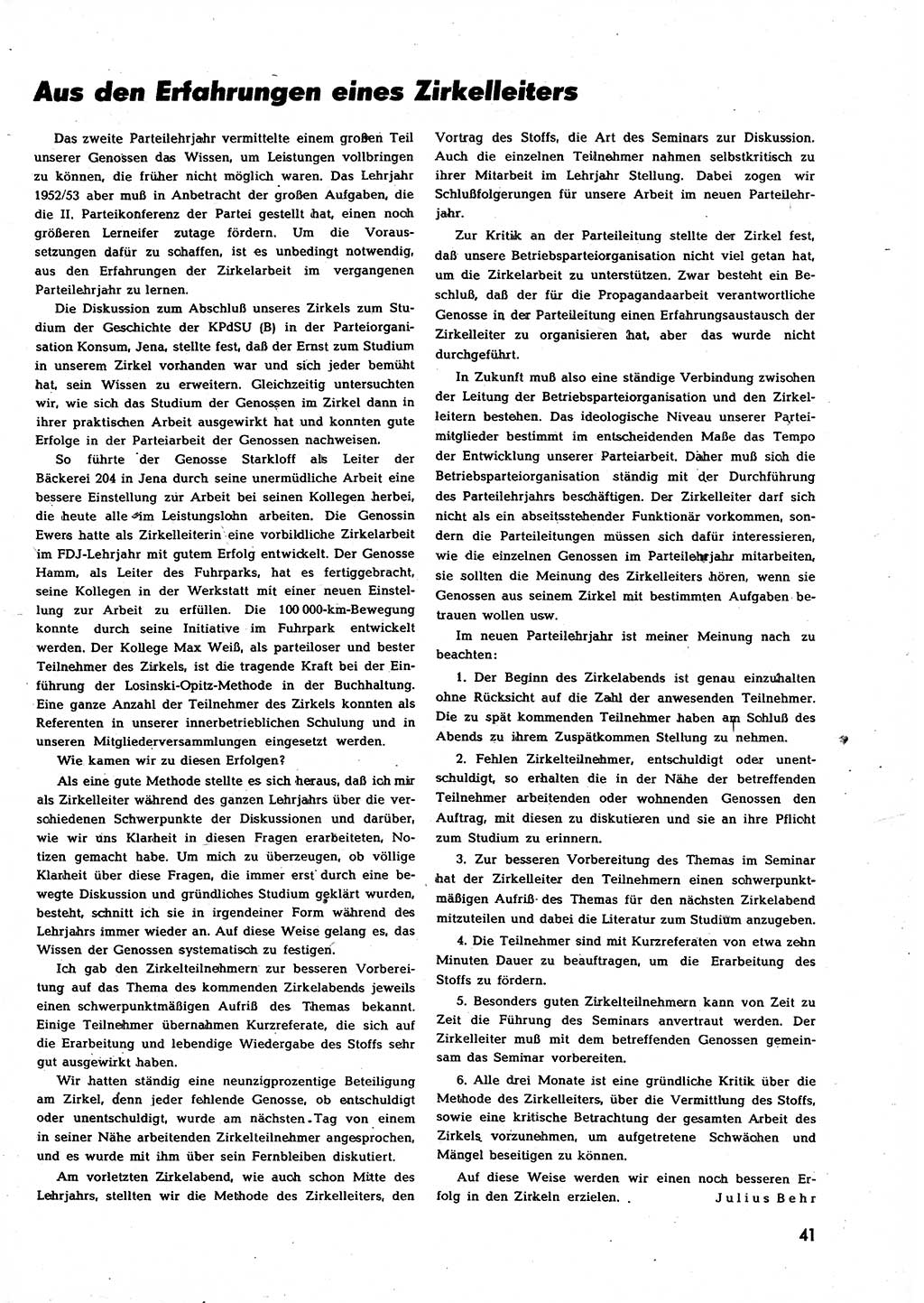Neuer Weg (NW), Halbmonatsschrift für aktuelle Fragen der Arbeiterbewegung [Zentralkomitee (ZK) Sozialistische Einheitspartei Deutschlands (SED)], 7. Jahrgang [Deutsche Demokratische Republik (DDR)] 1952, Heft 20/41 (NW ZK SED DDR 1952, H. 20/41)