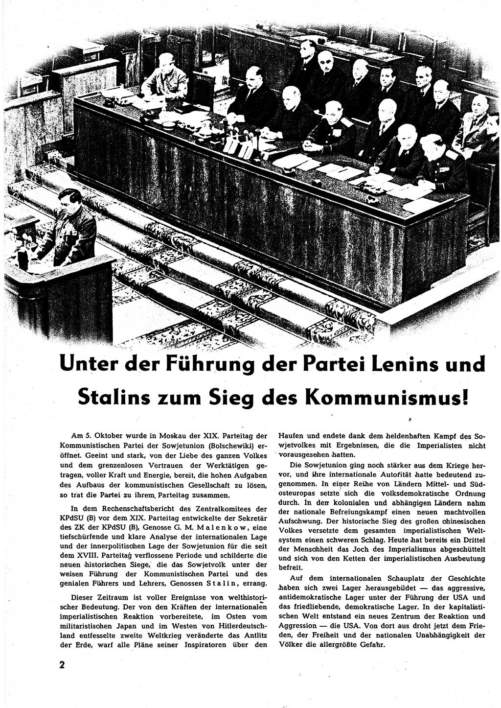 Neuer Weg (NW), Halbmonatsschrift für aktuelle Fragen der Arbeiterbewegung [Zentralkomitee (ZK) Sozialistische Einheitspartei Deutschlands (SED)], 7. Jahrgang [Deutsche Demokratische Republik (DDR)] 1952, Heft 21/2 (NW ZK SED DDR 1952, H. 21/2)
