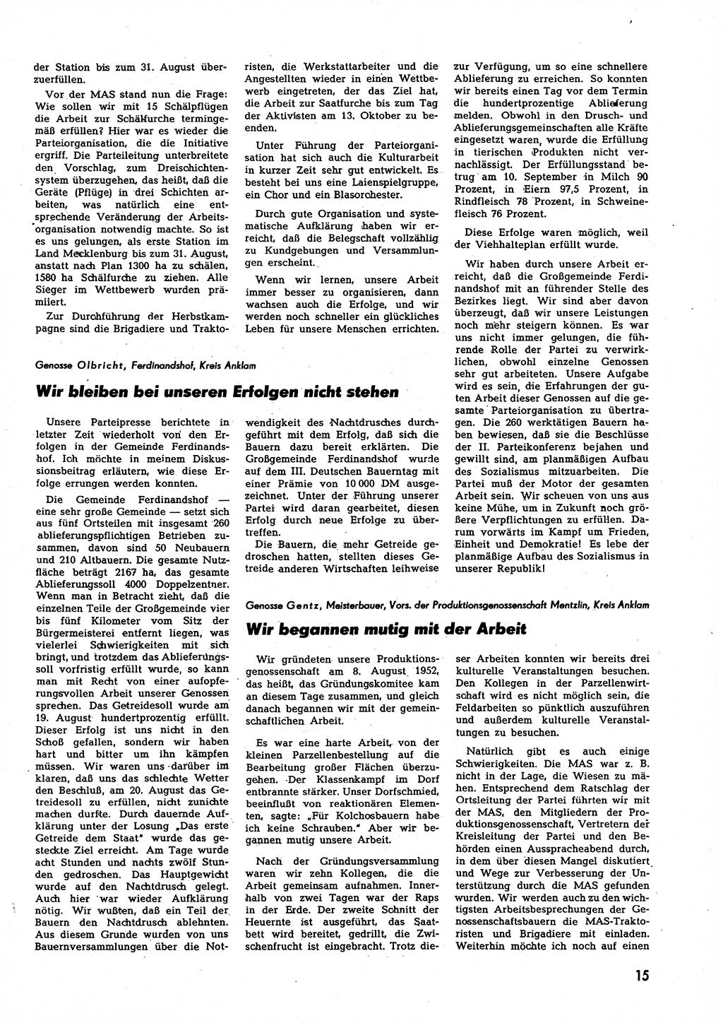 Neuer Weg (NW), Halbmonatsschrift für aktuelle Fragen der Arbeiterbewegung [Zentralkomitee (ZK) Sozialistische Einheitspartei Deutschlands (SED)], 7. Jahrgang [Deutsche Demokratische Republik (DDR)] 1952, Heft 21/15 (NW ZK SED DDR 1952, H. 21/15)