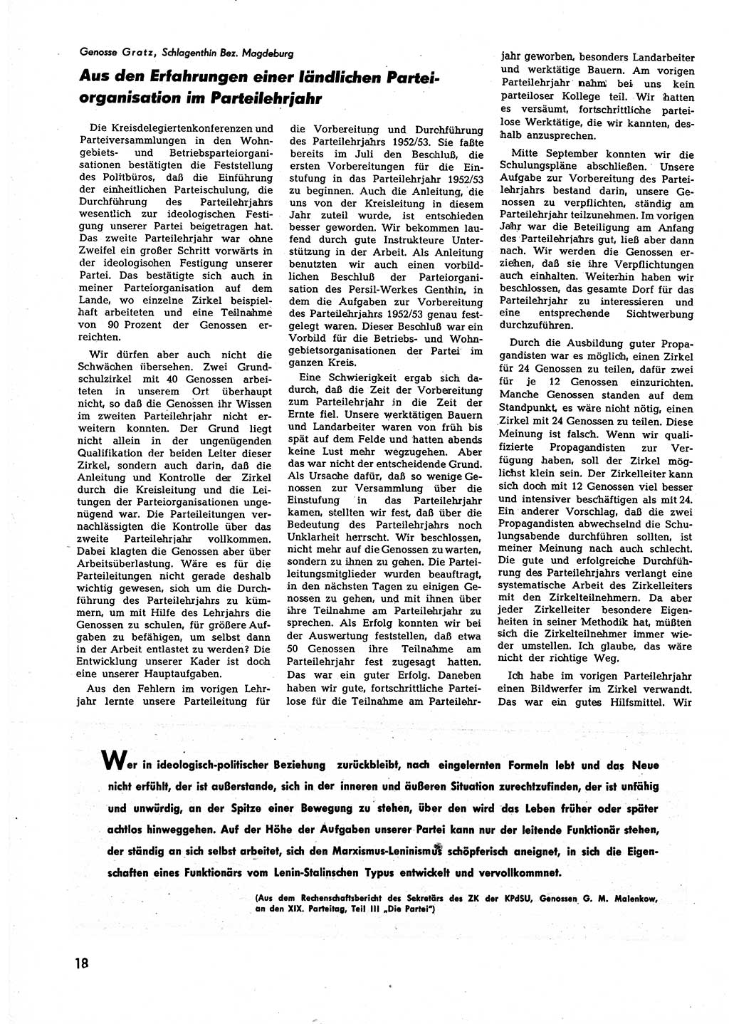 Neuer Weg (NW), Halbmonatsschrift für aktuelle Fragen der Arbeiterbewegung [Zentralkomitee (ZK) Sozialistische Einheitspartei Deutschlands (SED)], 7. Jahrgang [Deutsche Demokratische Republik (DDR)] 1952, Heft 21/18 (NW ZK SED DDR 1952, H. 21/18)