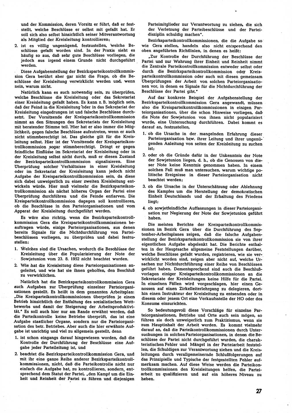 Neuer Weg (NW), Halbmonatsschrift für aktuelle Fragen der Arbeiterbewegung [Zentralkomitee (ZK) Sozialistische Einheitspartei Deutschlands (SED)], 7. Jahrgang [Deutsche Demokratische Republik (DDR)] 1952, Heft 21/27 (NW ZK SED DDR 1952, H. 21/27)