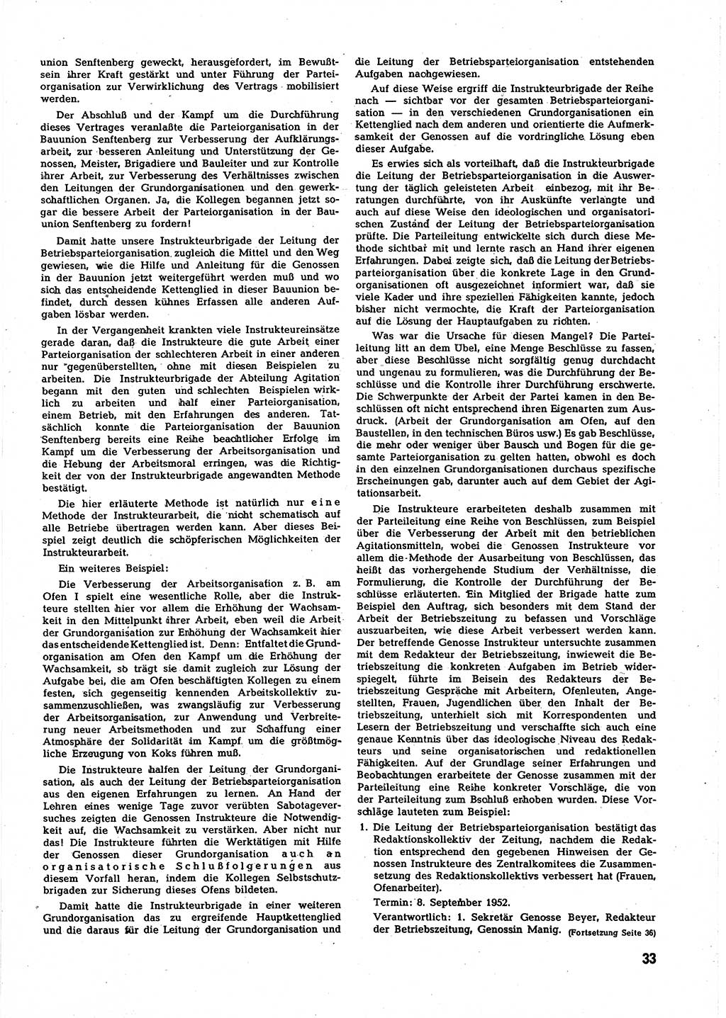 Neuer Weg (NW), Halbmonatsschrift für aktuelle Fragen der Arbeiterbewegung [Zentralkomitee (ZK) Sozialistische Einheitspartei Deutschlands (SED)], 7. Jahrgang [Deutsche Demokratische Republik (DDR)] 1952, Heft 21/33 (NW ZK SED DDR 1952, H. 21/33)