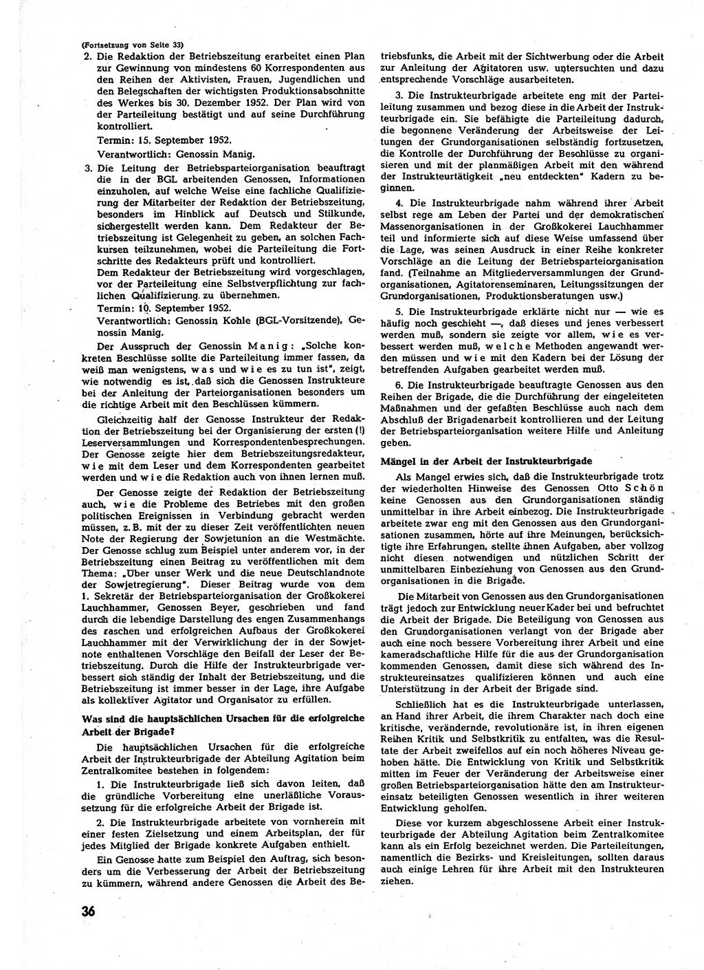 Neuer Weg (NW), Halbmonatsschrift für aktuelle Fragen der Arbeiterbewegung [Zentralkomitee (ZK) Sozialistische Einheitspartei Deutschlands (SED)], 7. Jahrgang [Deutsche Demokratische Republik (DDR)] 1952, Heft 21/36 (NW ZK SED DDR 1952, H. 21/36)