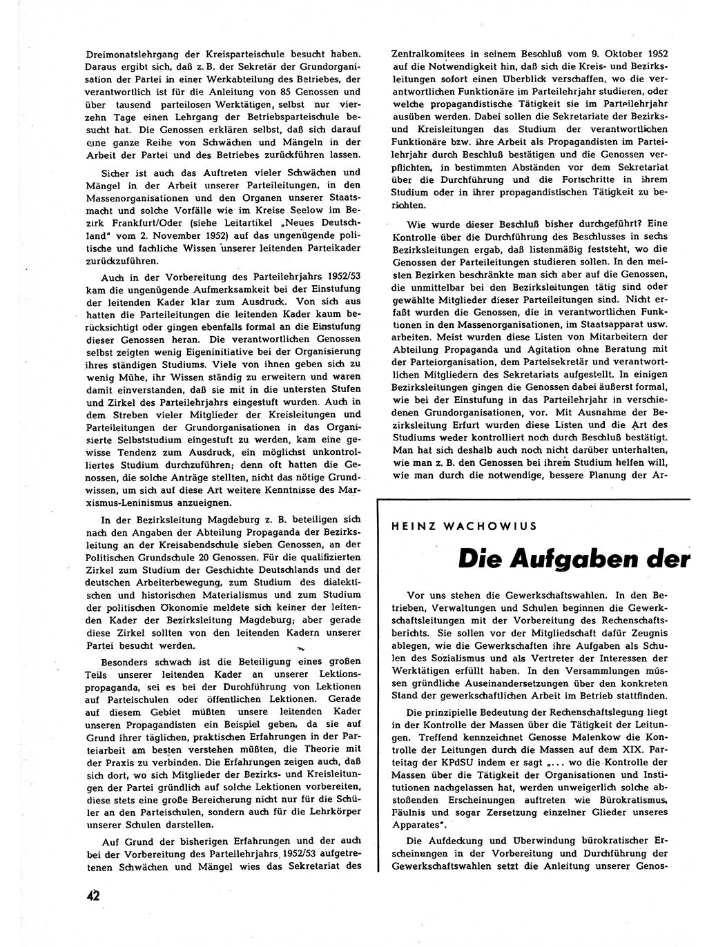 Neuer Weg (NW), Halbmonatsschrift für aktuelle Fragen der Arbeiterbewegung [Zentralkomitee (ZK) Sozialistische Einheitspartei Deutschlands (SED)], 7. Jahrgang [Deutsche Demokratische Republik (DDR)] 1952, Heft 22/42 (NW ZK SED DDR 1952, H. 22/42)