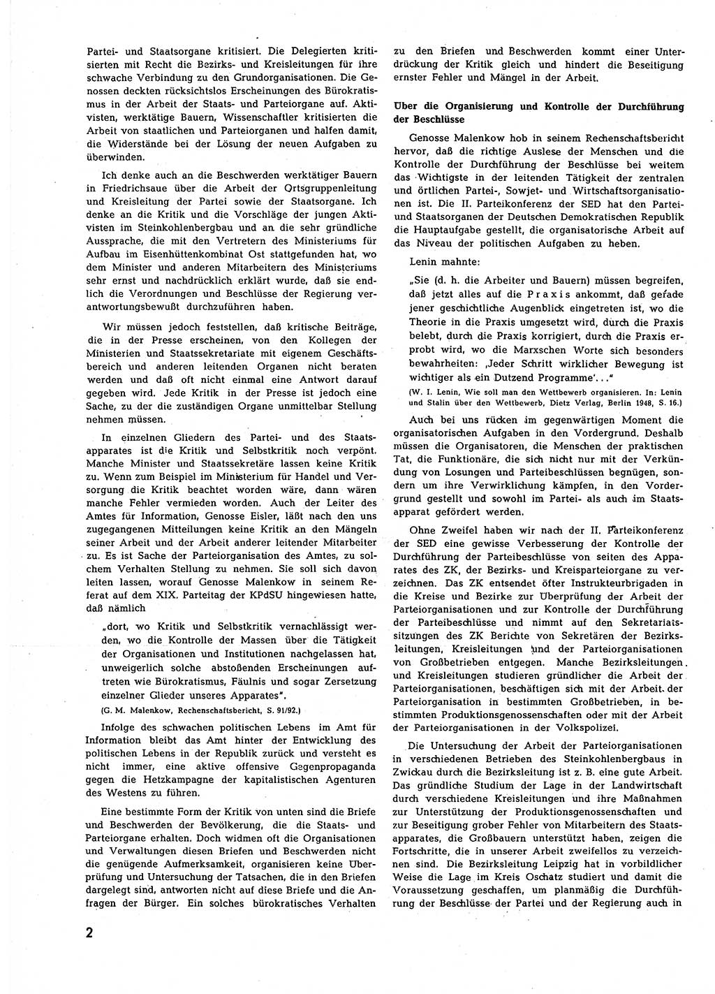 Neuer Weg (NW), Halbmonatsschrift für aktuelle Fragen der Arbeiterbewegung [Zentralkomitee (ZK) Sozialistische Einheitspartei Deutschlands (SED)], 7. Jahrgang [Deutsche Demokratische Republik (DDR)] 1952, Heft 23/2 (NW ZK SED DDR 1952, H. 23/2)